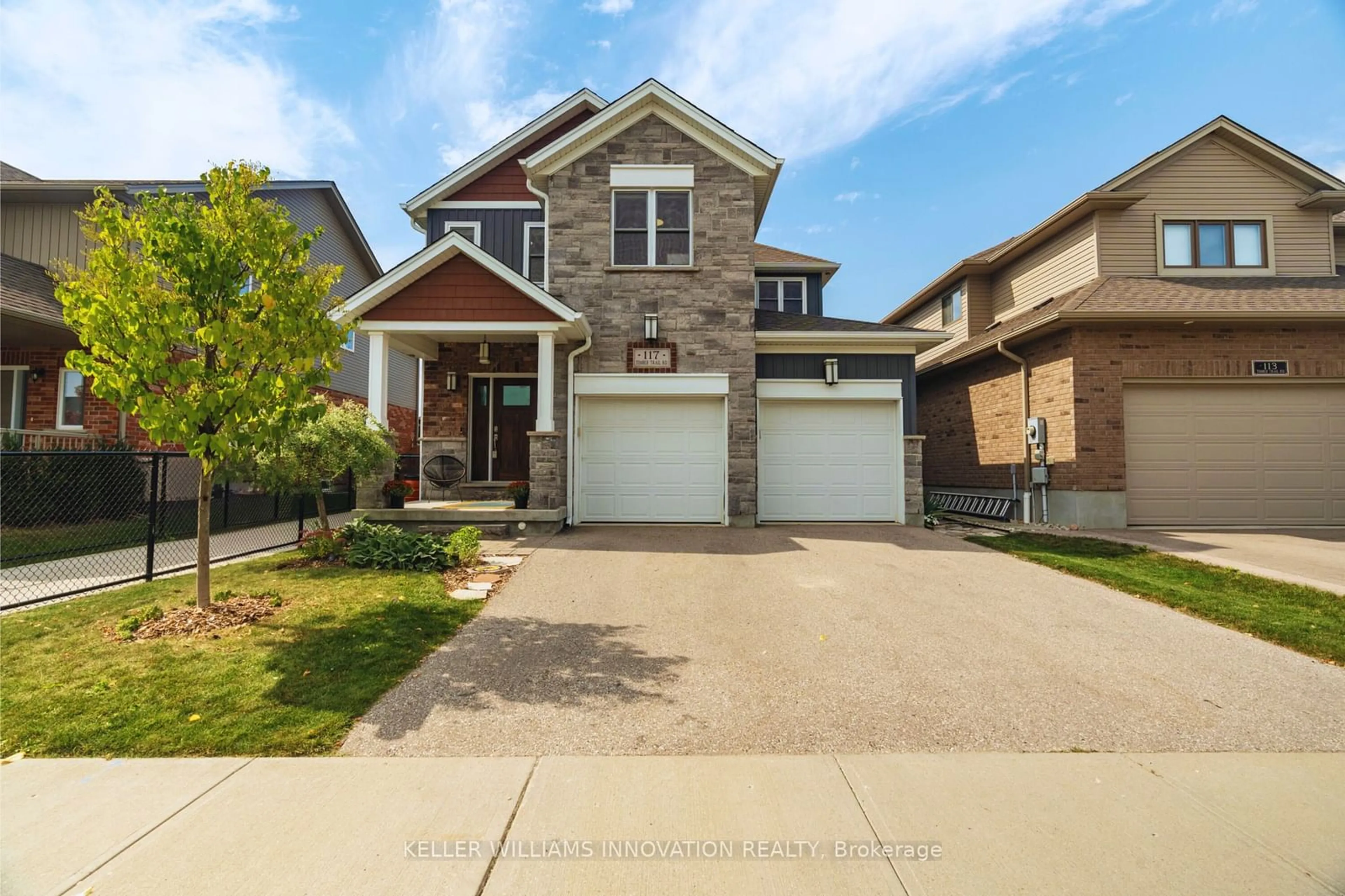 Frontside or backside of a home, the street view for 117 Timber Trail Rd, Woolwich Ontario N3B 0C7