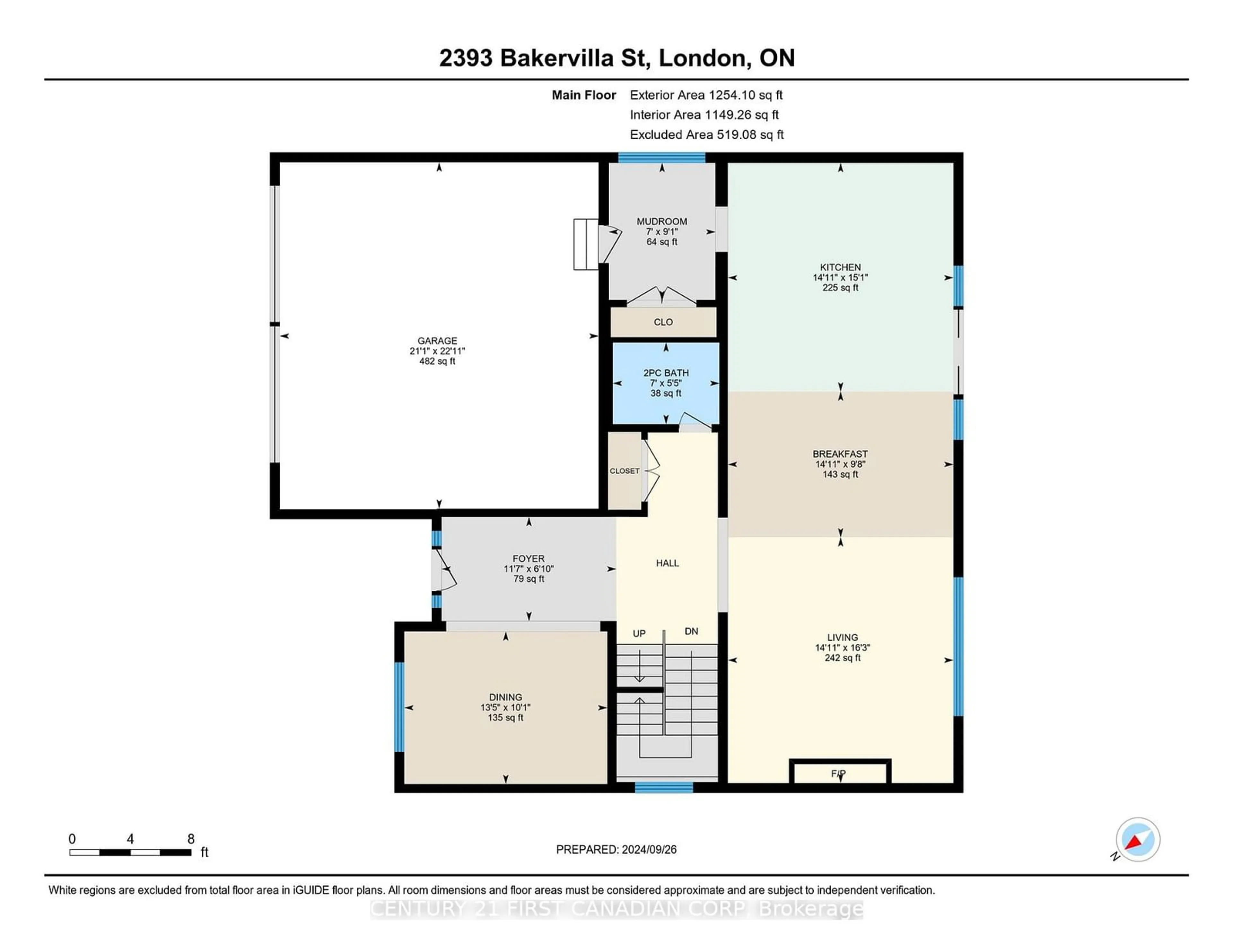 Floor plan for 2393 Bakervilla St, London Ontario N6P 0H4