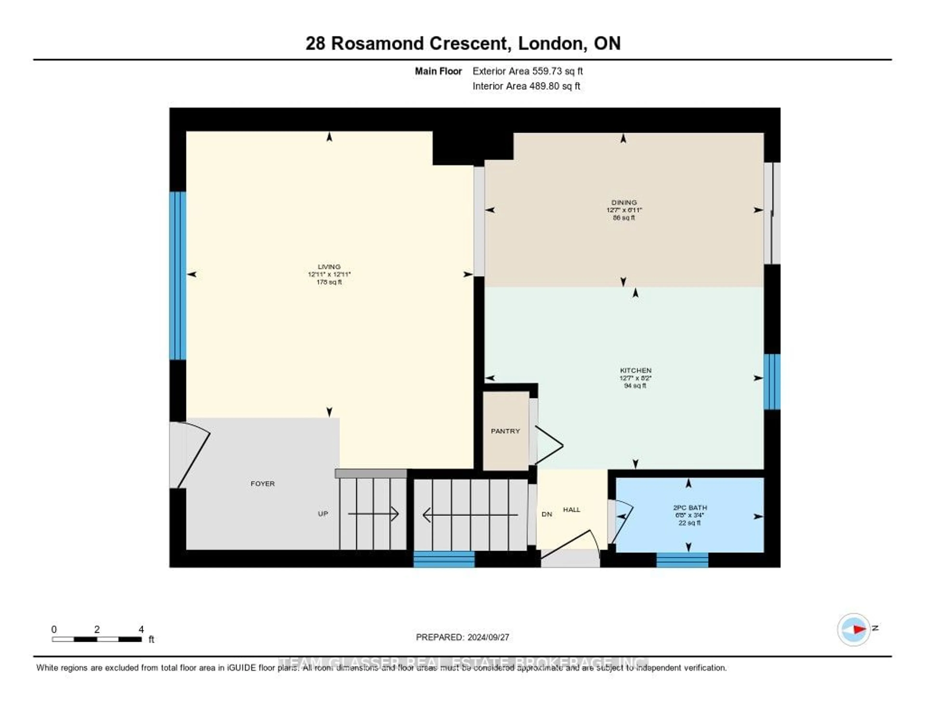 Floor plan for 28 Rosamond Cres, London Ontario N6E 2M8