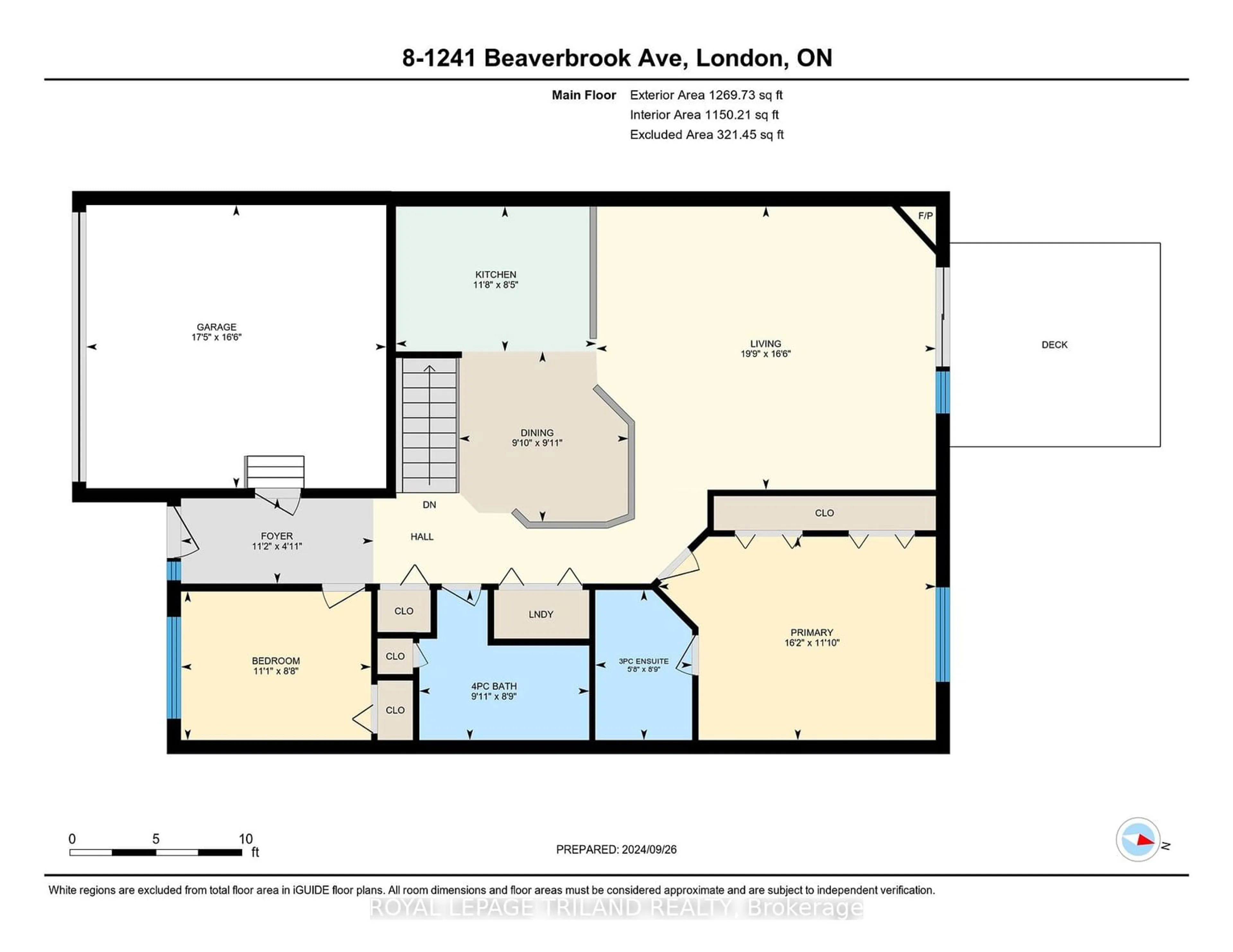 Floor plan for 1241 Beaverbrook Ave #8, London Ontario N6H 5P1