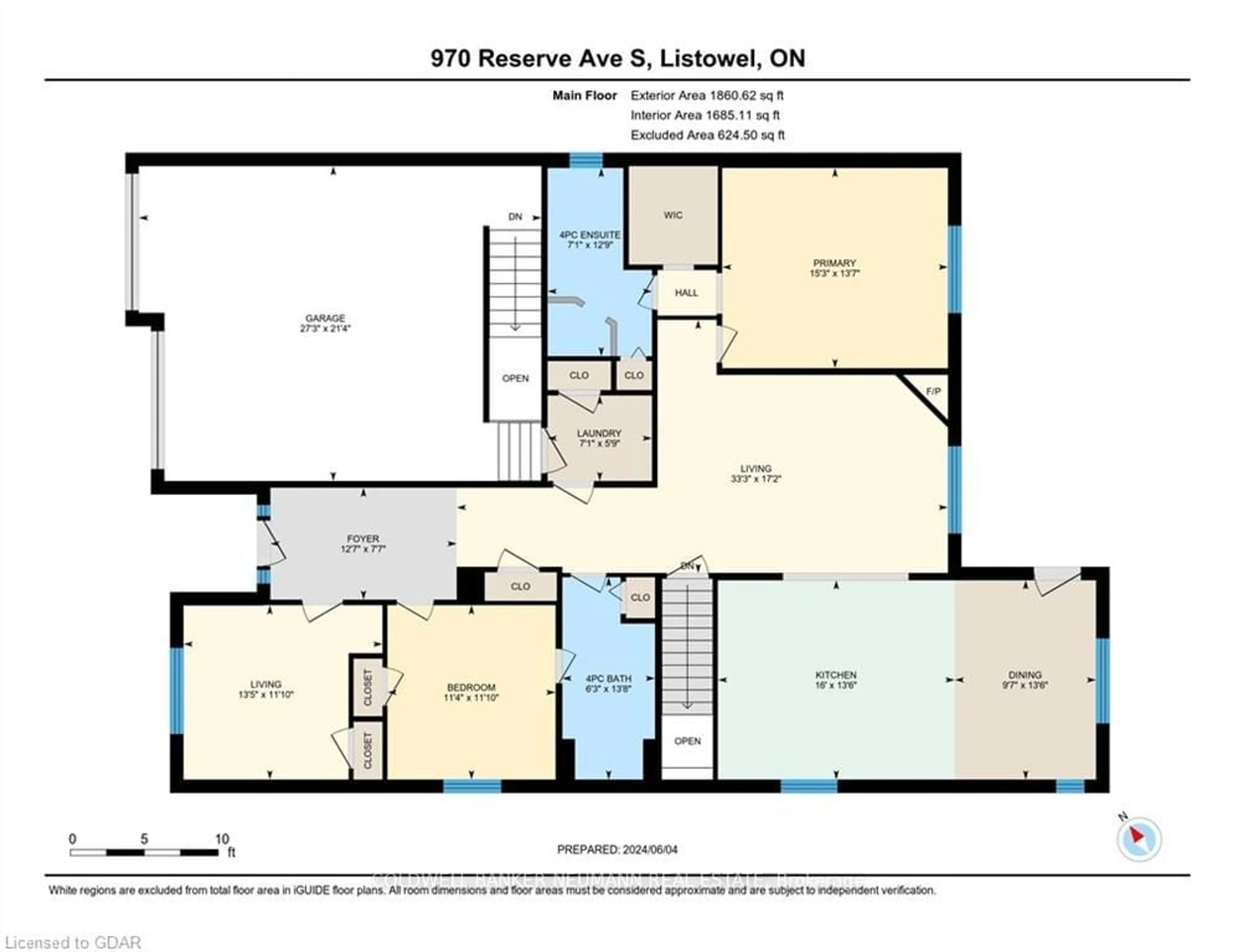 Floor plan for 970 Reserve Ave, North Perth Ontario N4W 0B7