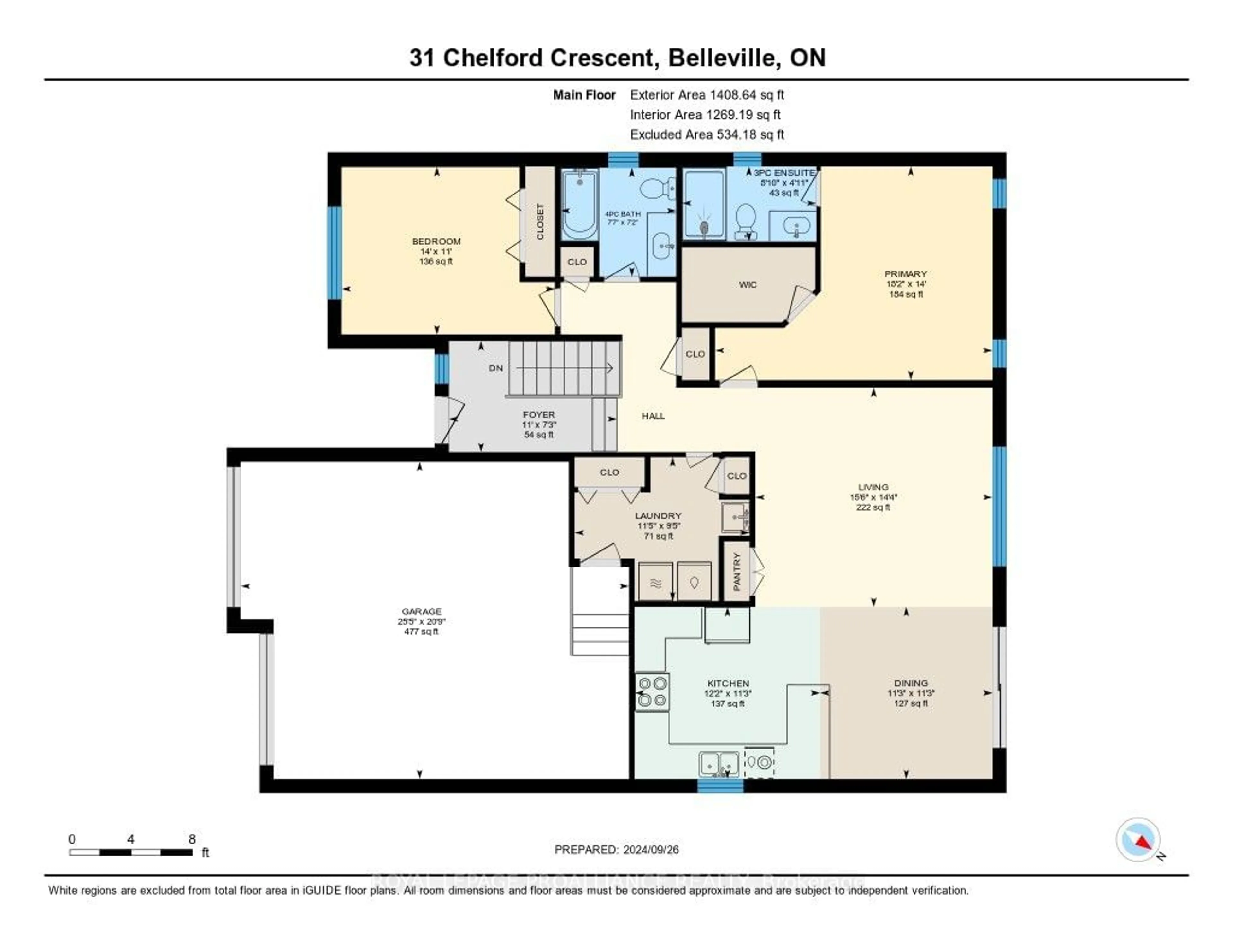 Floor plan for 31 Chelford Cres, Belleville Ontario K8N 4J8