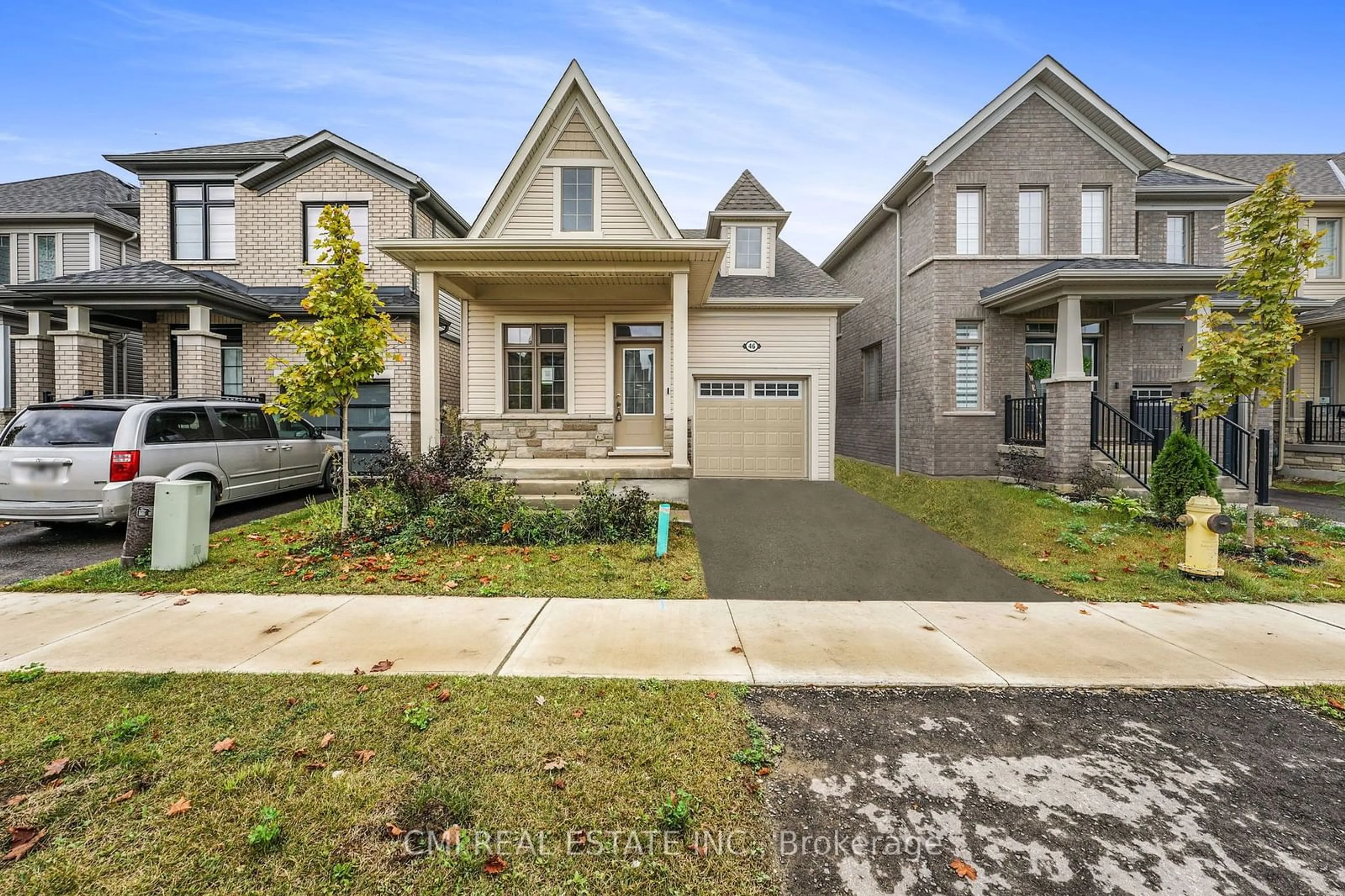 Home with brick exterior material, street for 46 Dass Dr, Centre Wellington Ontario N1M 0H9