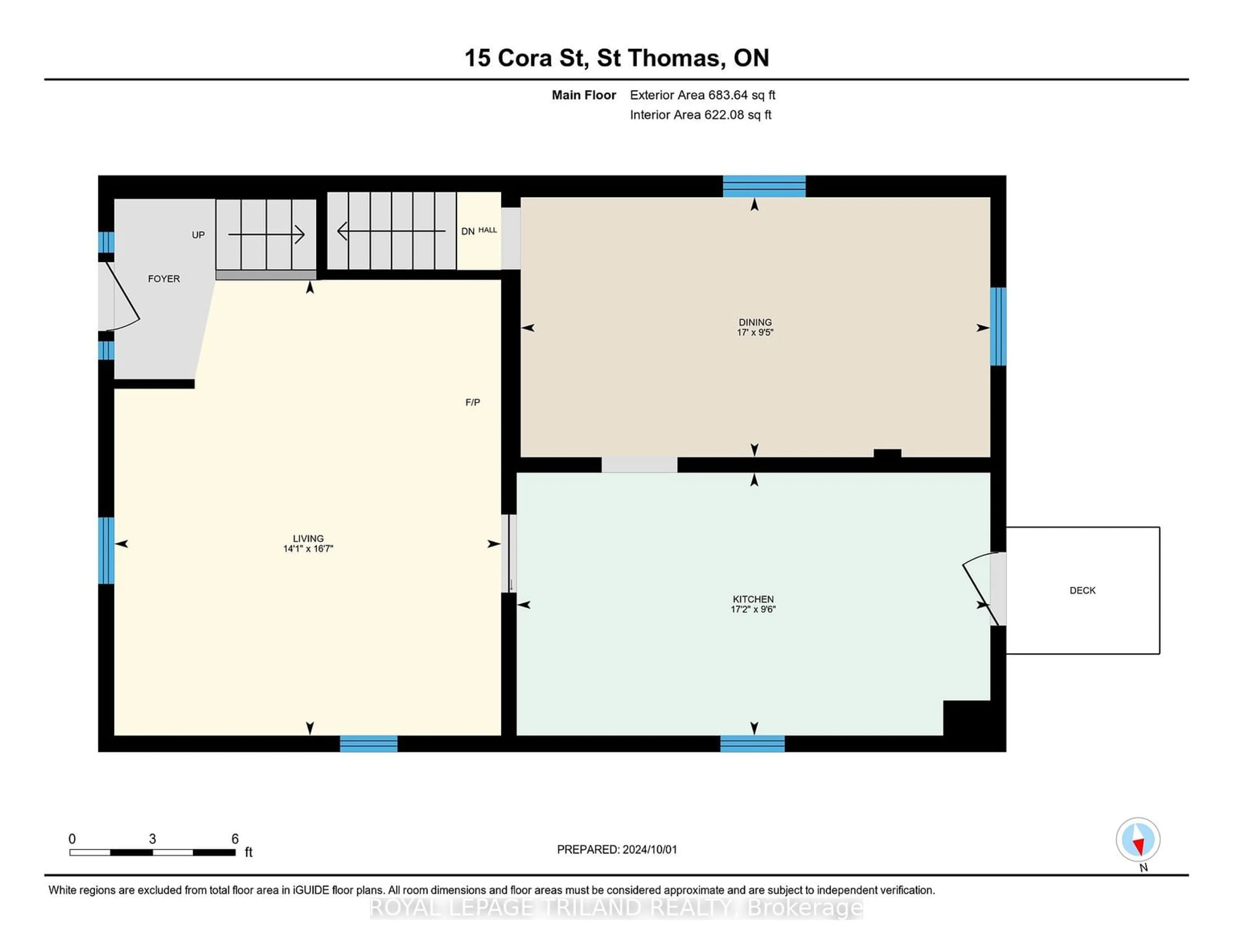 Floor plan for 15 Cora St, St. Thomas Ontario N5P 1V7