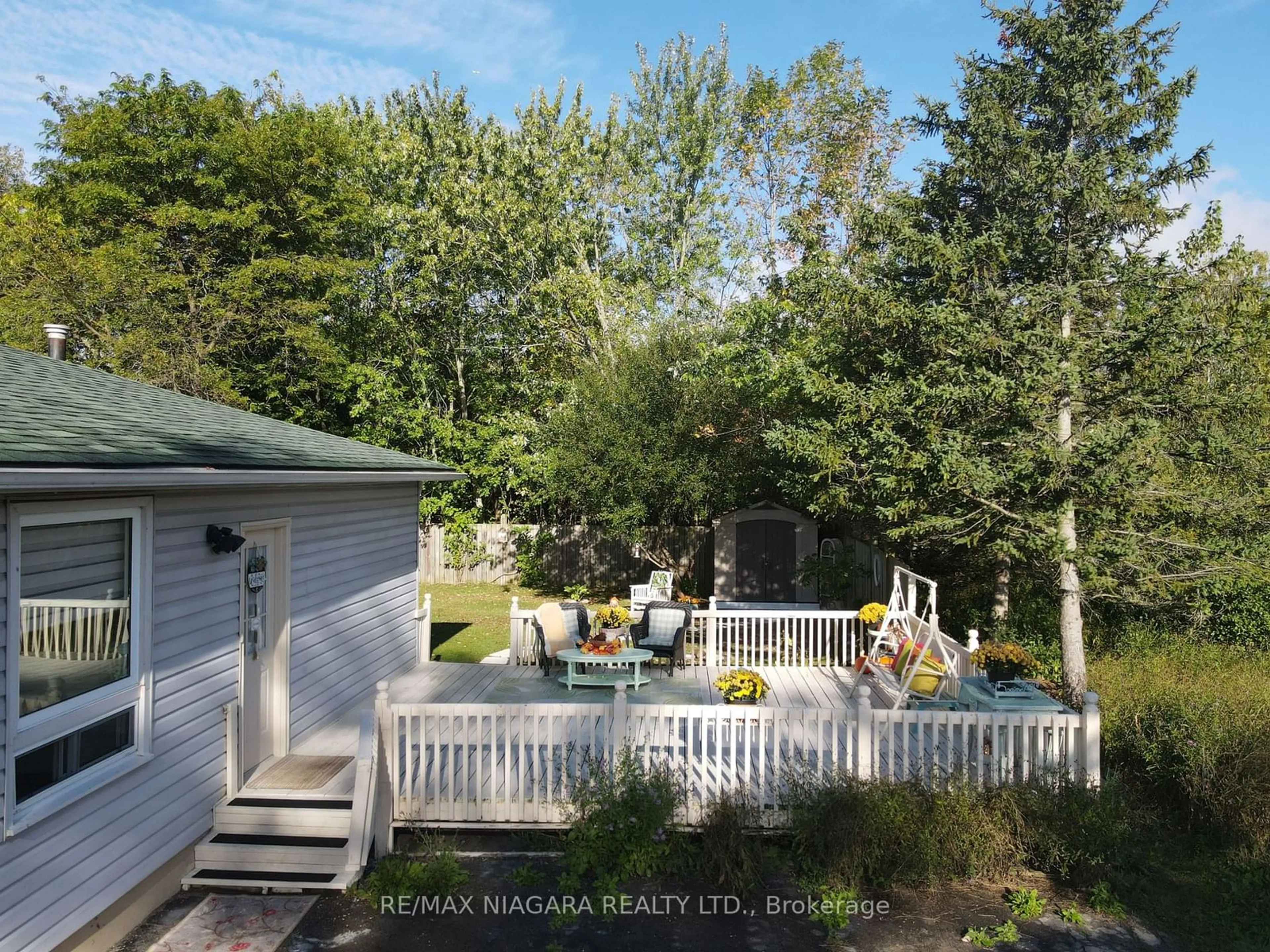 Patio, the fenced backyard for 415 Washington Rd, Fort Erie Ontario L2A 4K5