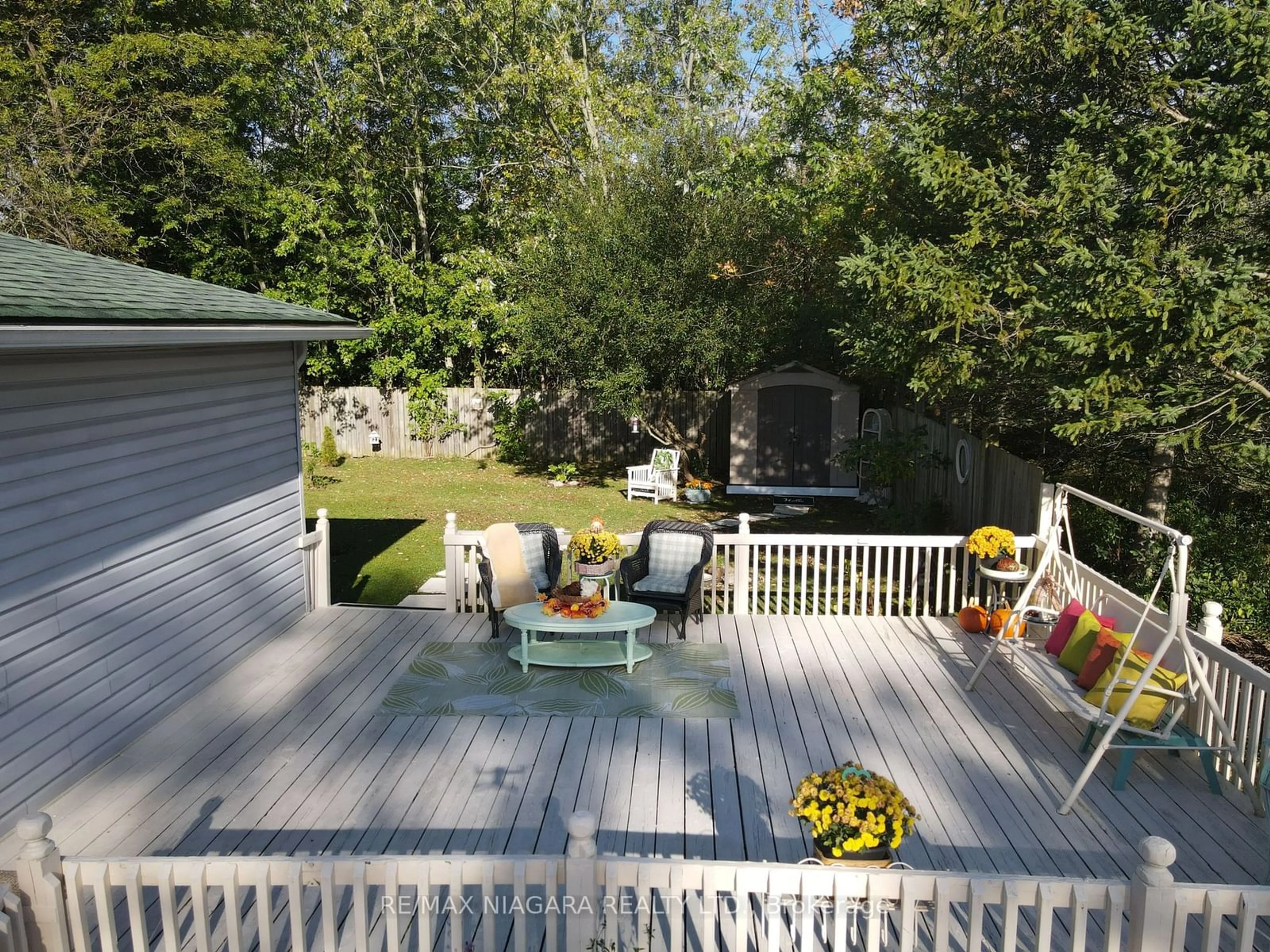 Patio, the fenced backyard for 415 Washington Rd, Fort Erie Ontario L2A 4K5