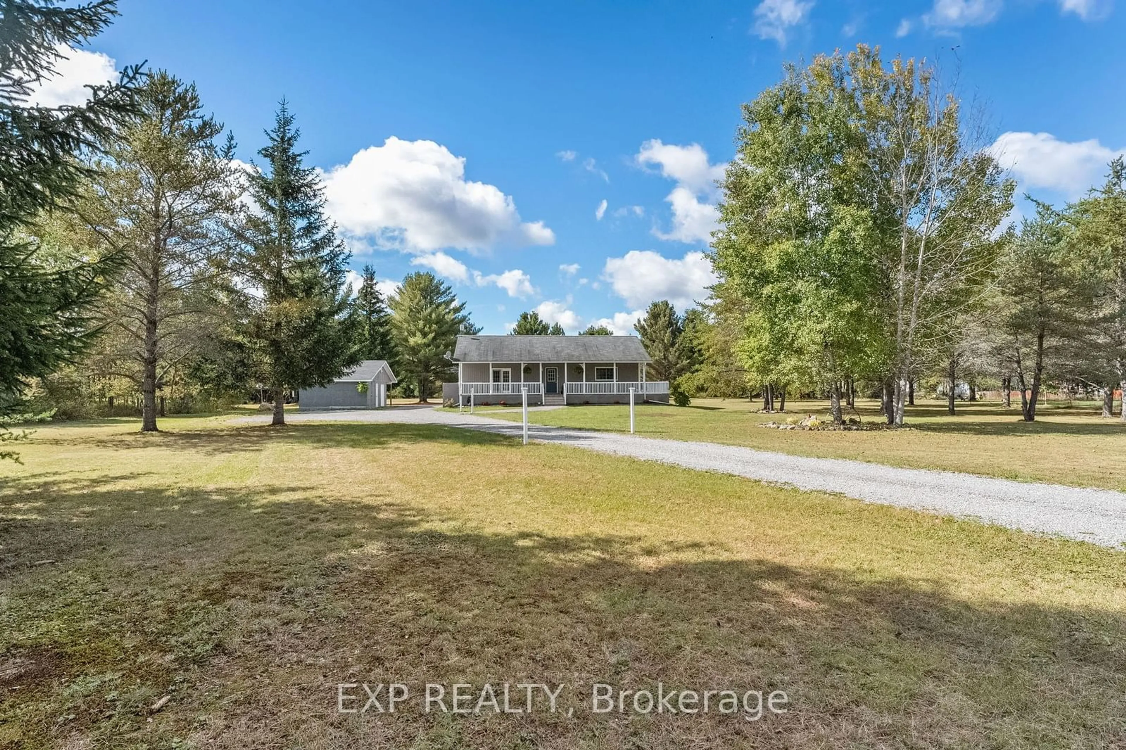 A pic from outside/outdoor area/front of a property/back of a property/a pic from drone, water/lake/river/ocean view for 13 Hodgson Dr, Kawartha Lakes Ontario K0M 1C0