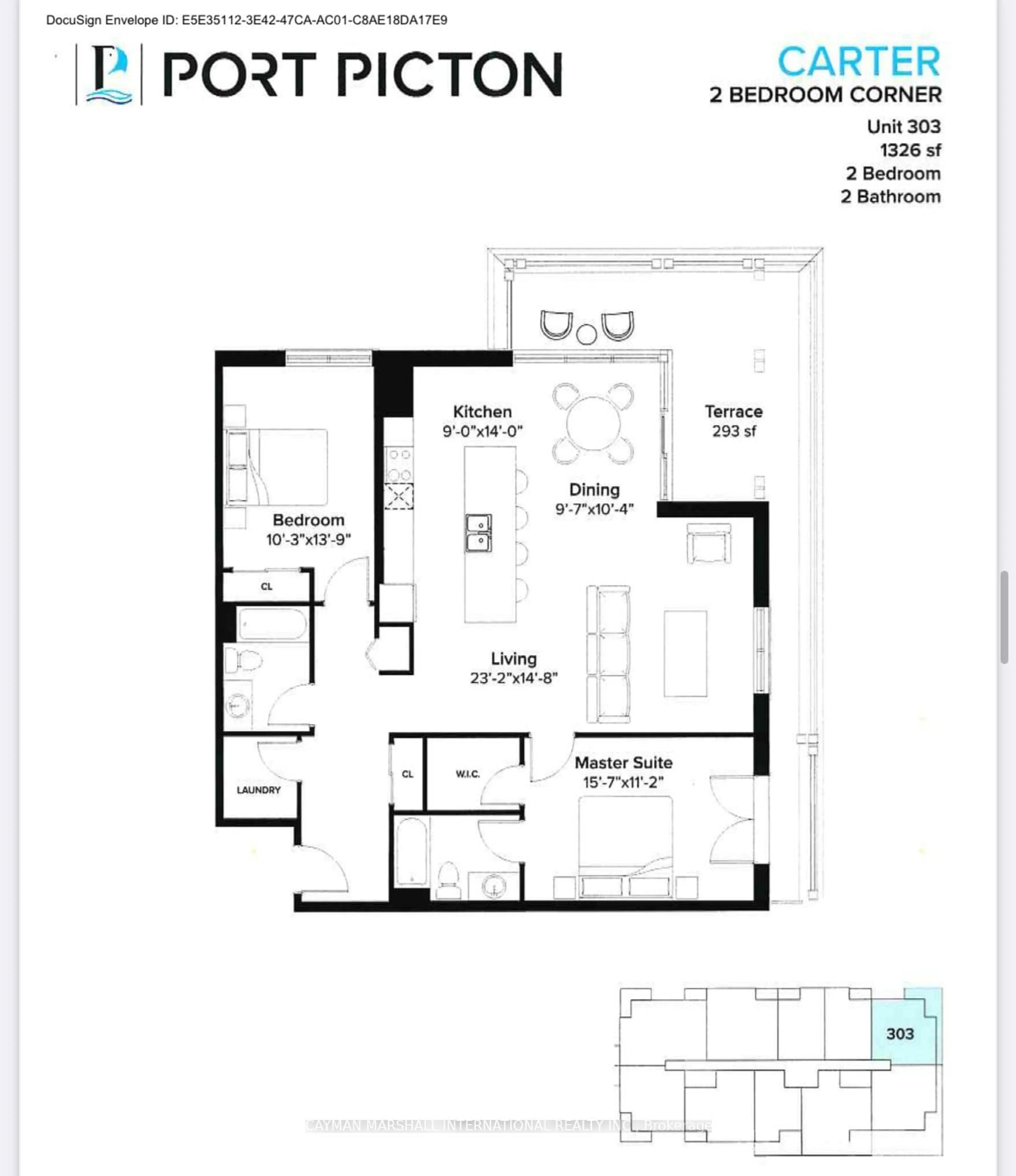 Floor plan for 17 Cleave Ave #303, Prince Edward County Ontario K0K 2T0