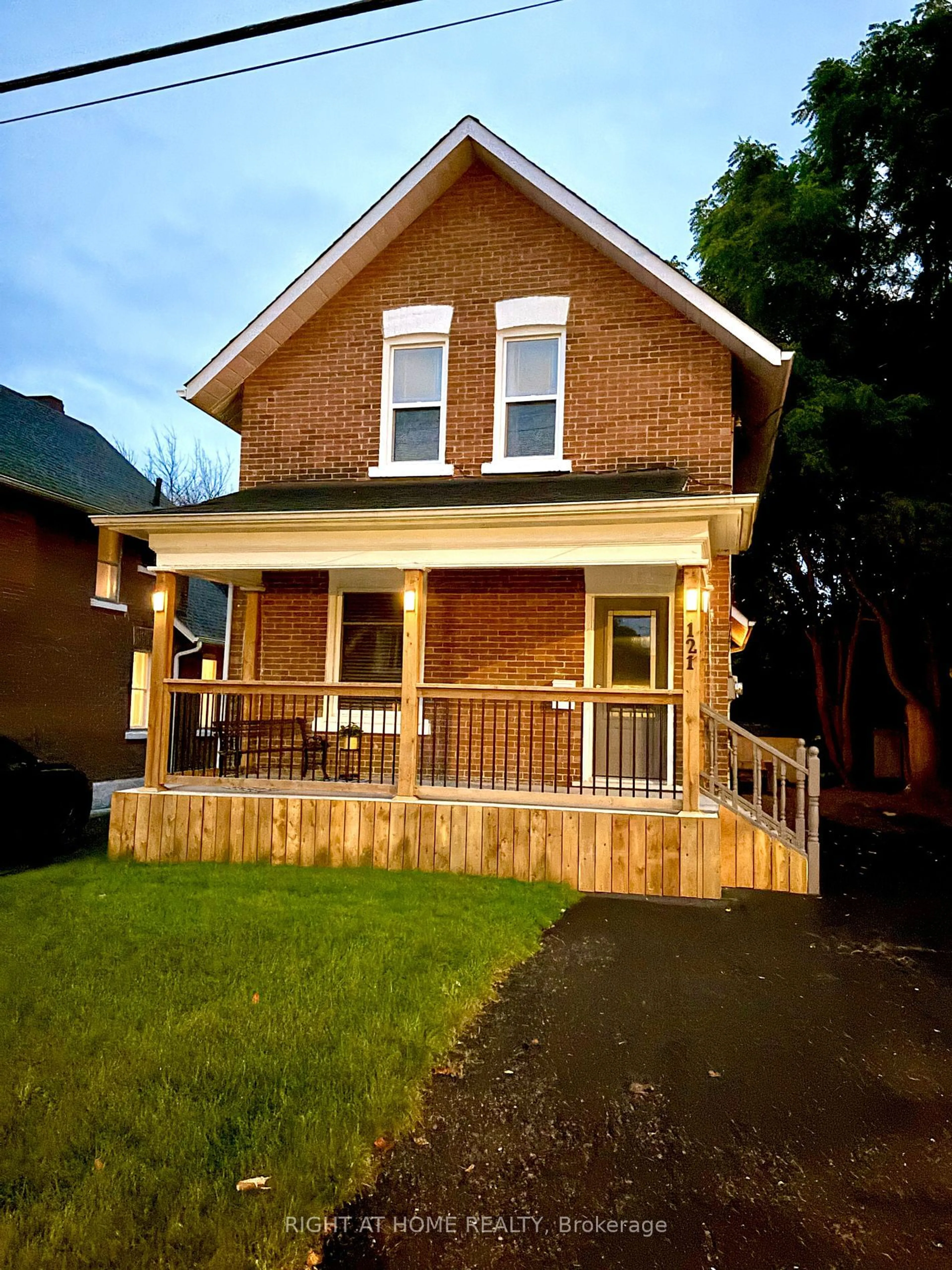 Frontside or backside of a home, the fenced backyard for 121 Durham St, Kawartha Lakes Ontario K9V 2R3