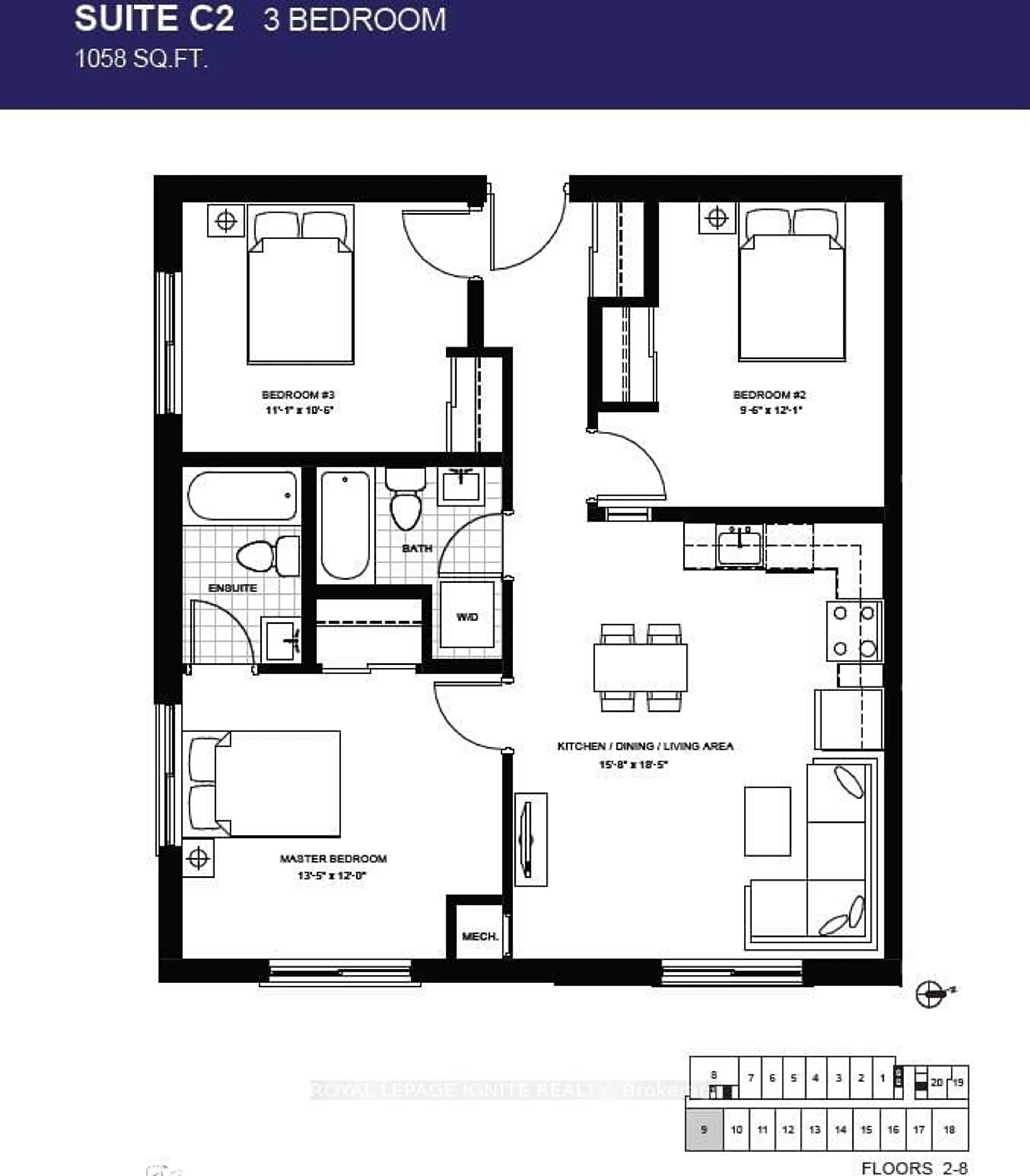 Floor plan for 1 Wellington St #706, Brantford Ontario N3T 2L3