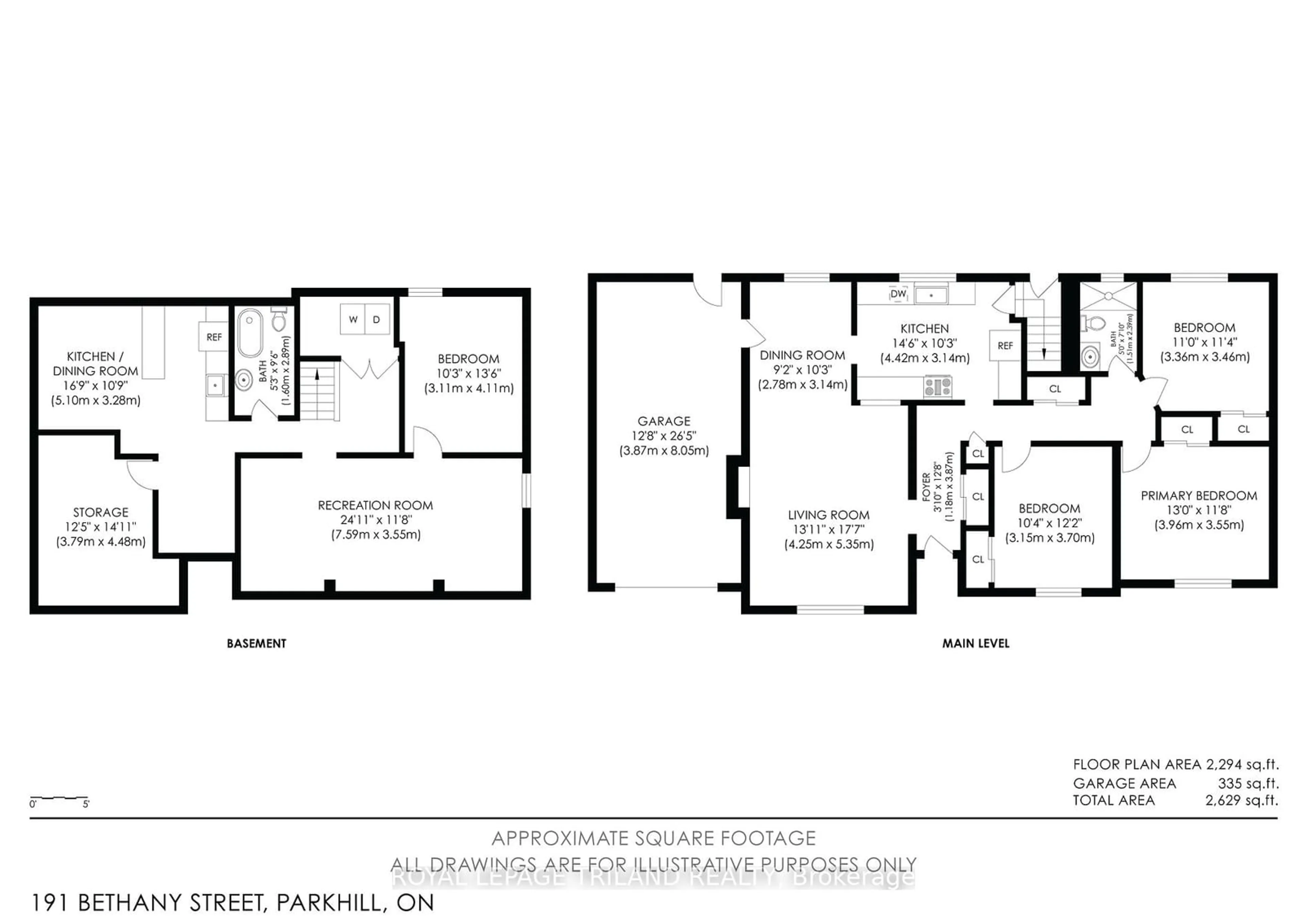 Floor plan for 191 Bethany St, North Middlesex Ontario N0M 2K0