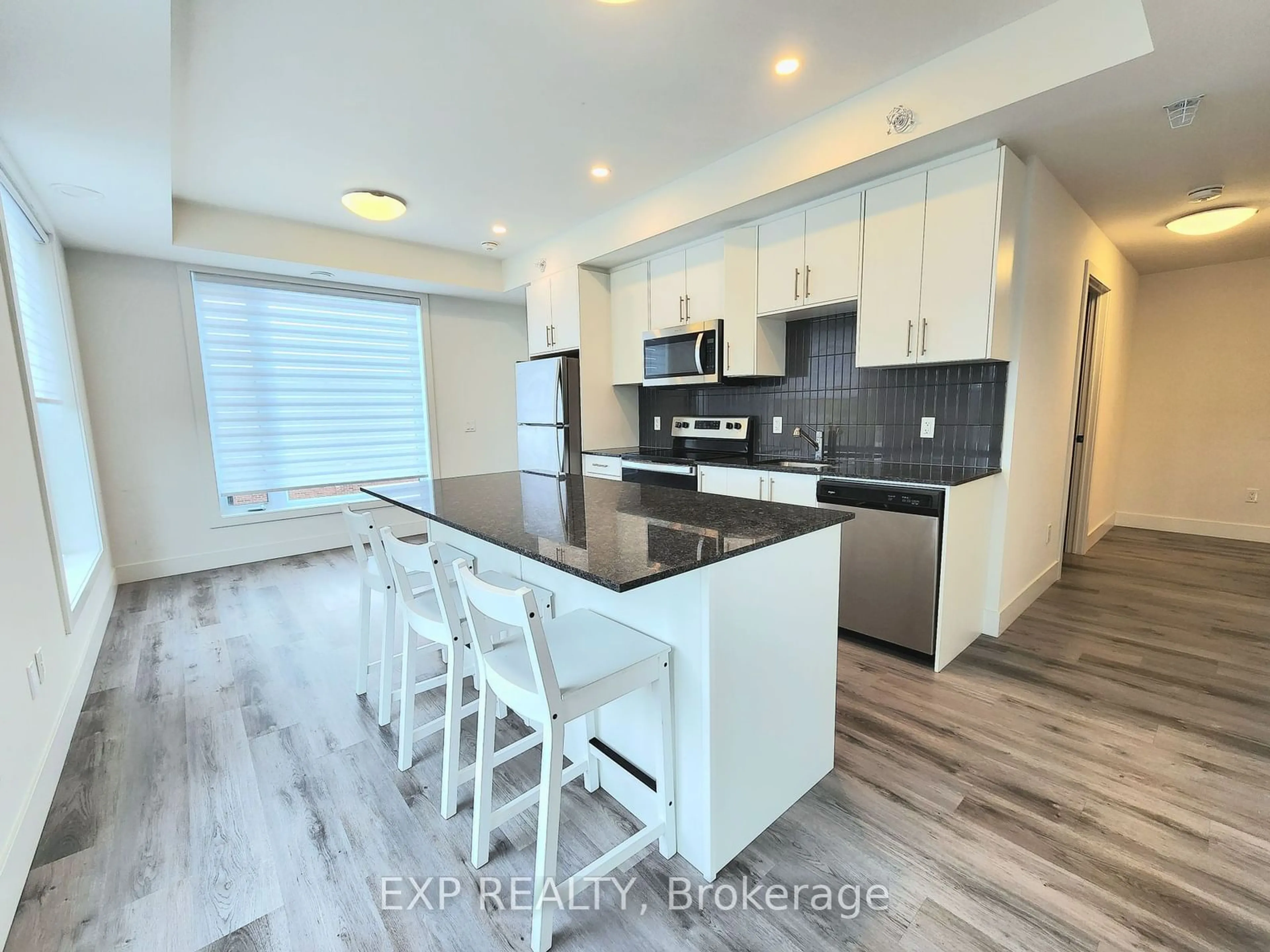 Open concept kitchen for 103 Roger St #401, Waterloo Ontario N2J 0G2