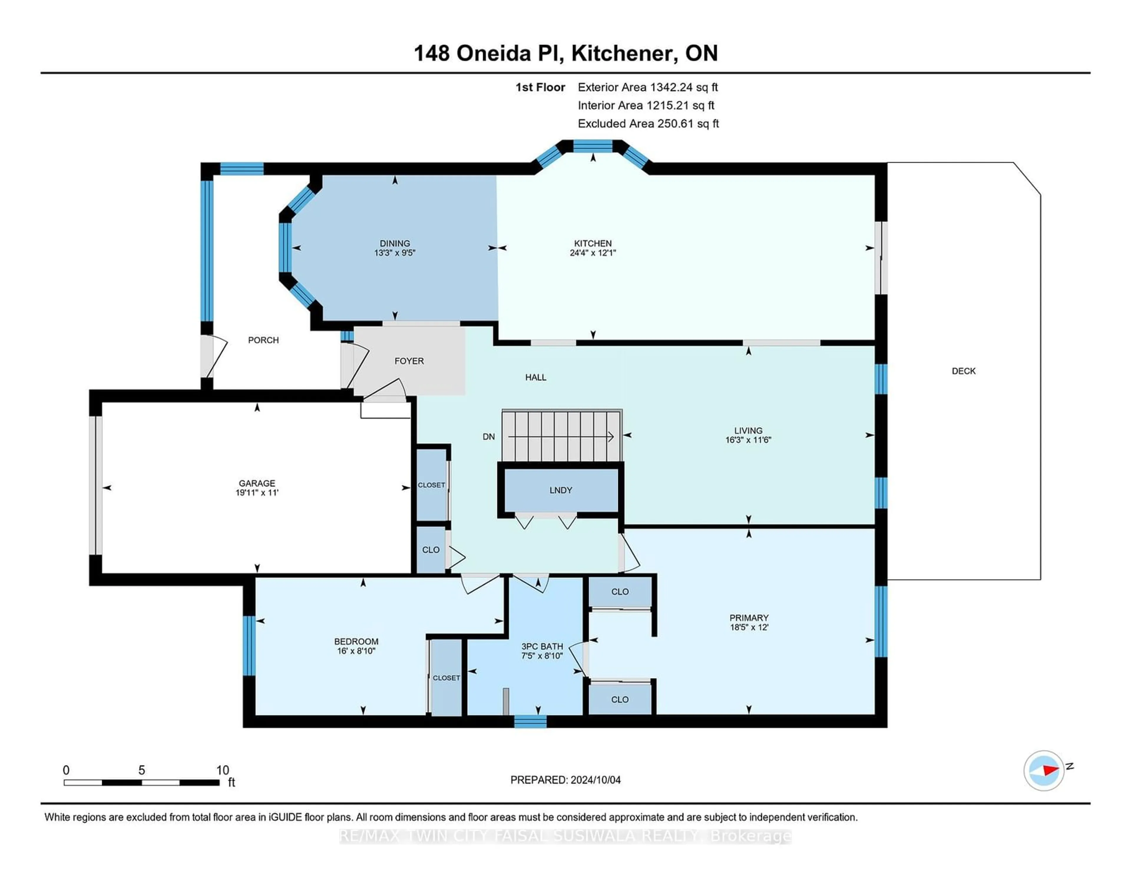 Floor plan for 148 Oneida Pl, Kitchener Ontario N2A 3G4