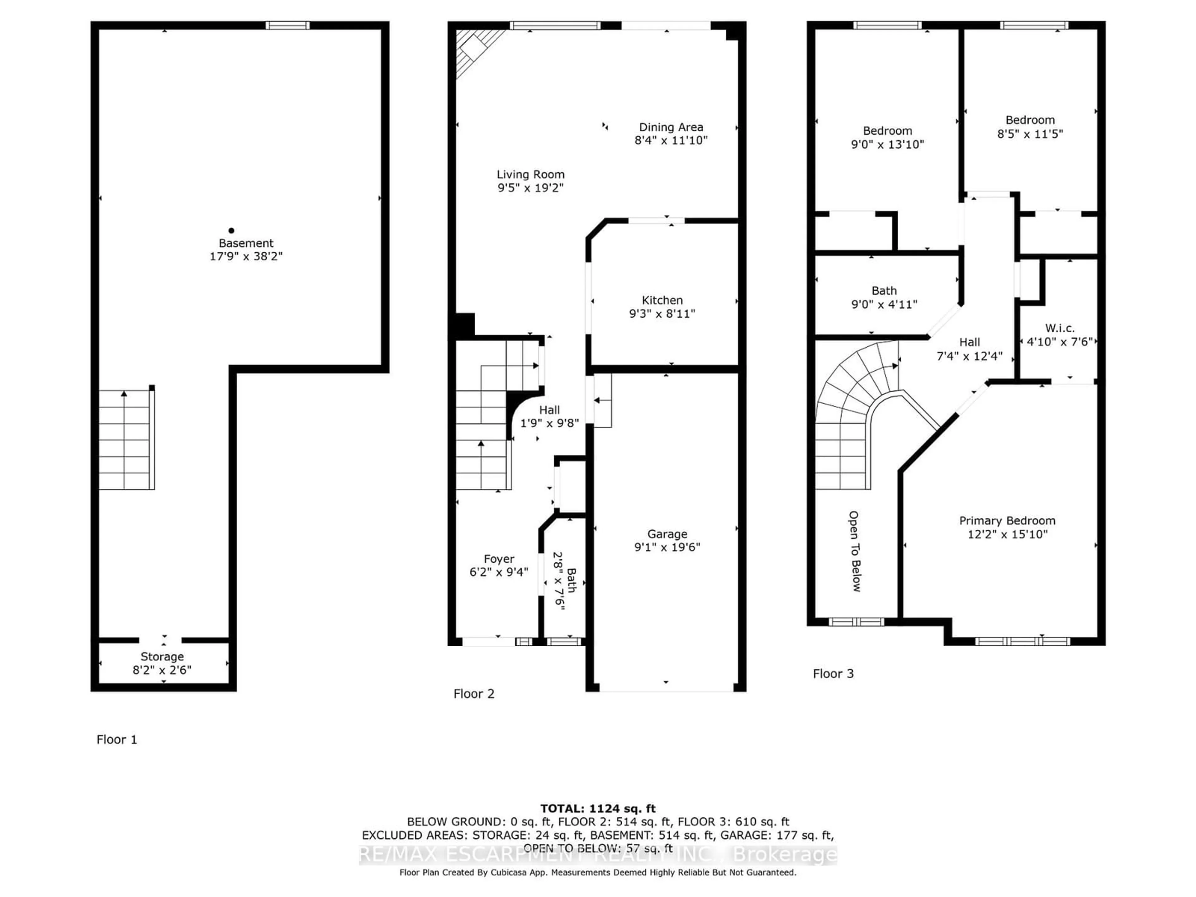 Floor plan for 134 TERNI Blvd #12, Hamilton Ontario L8W 3Y9