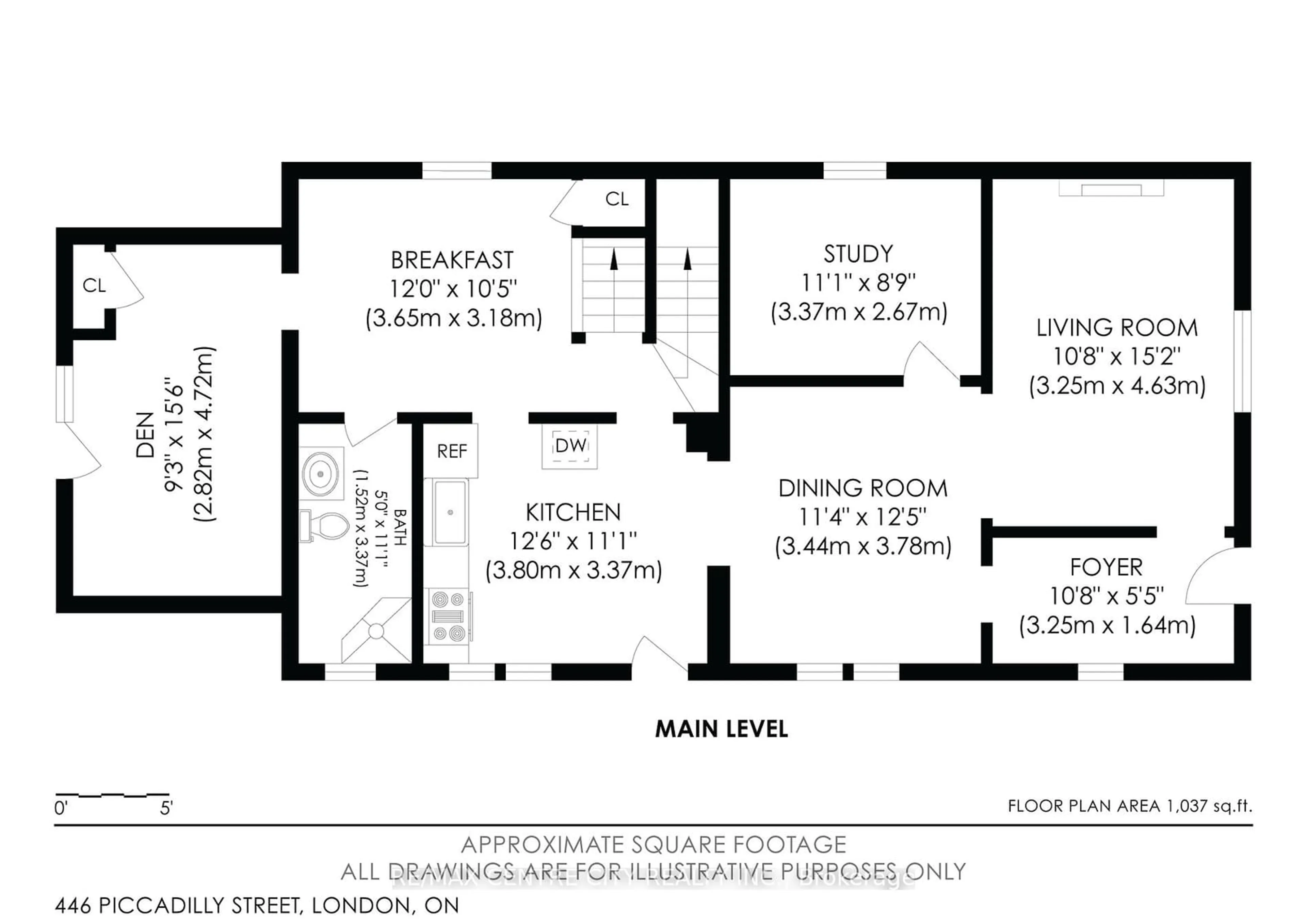 Floor plan for 446 Piccadilly St, London Ontario N5Y 3G3