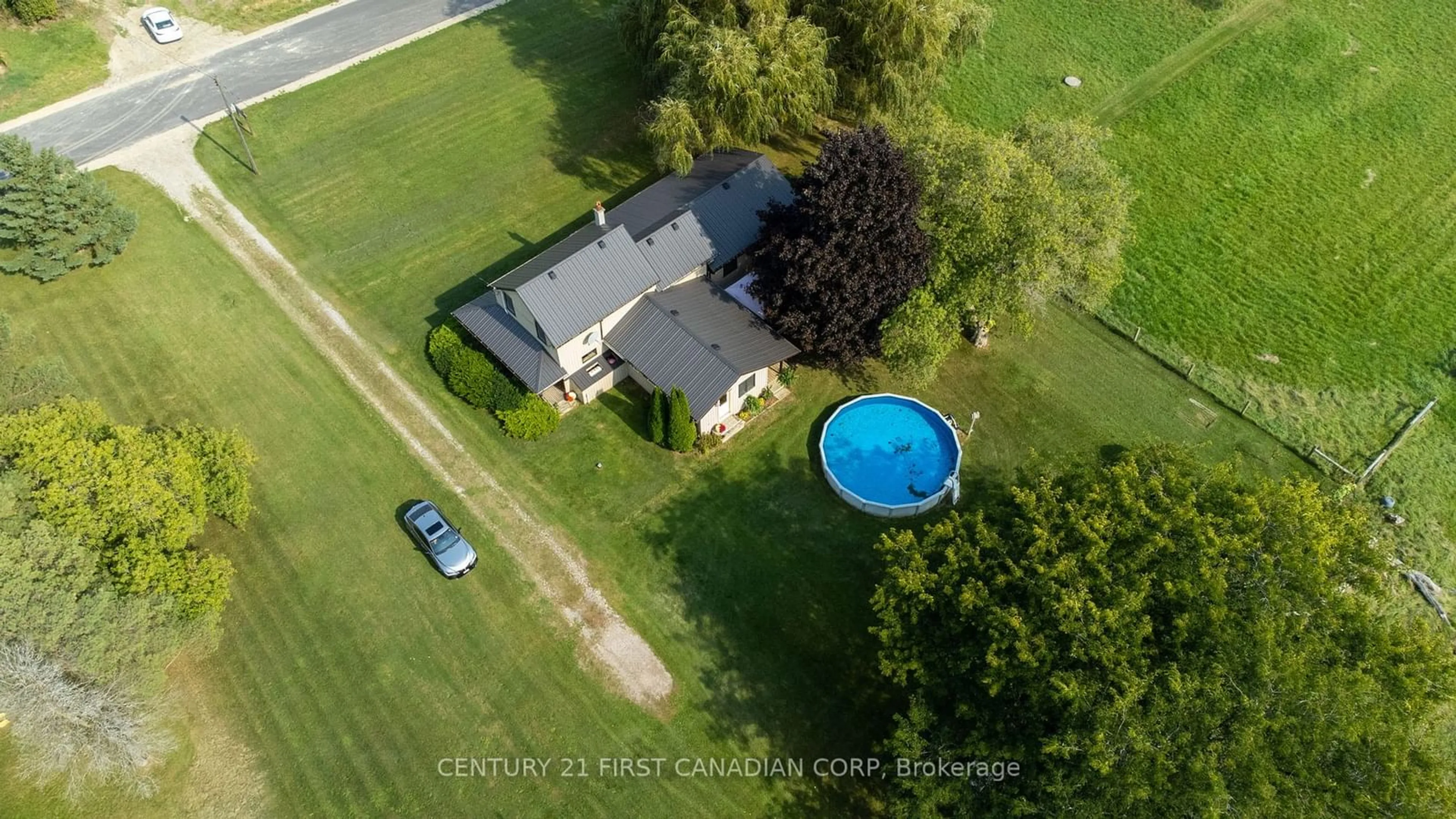 Frontside or backside of a home, the fenced backyard for 5235 4 Line, St. Marys Ontario N4X 1C8