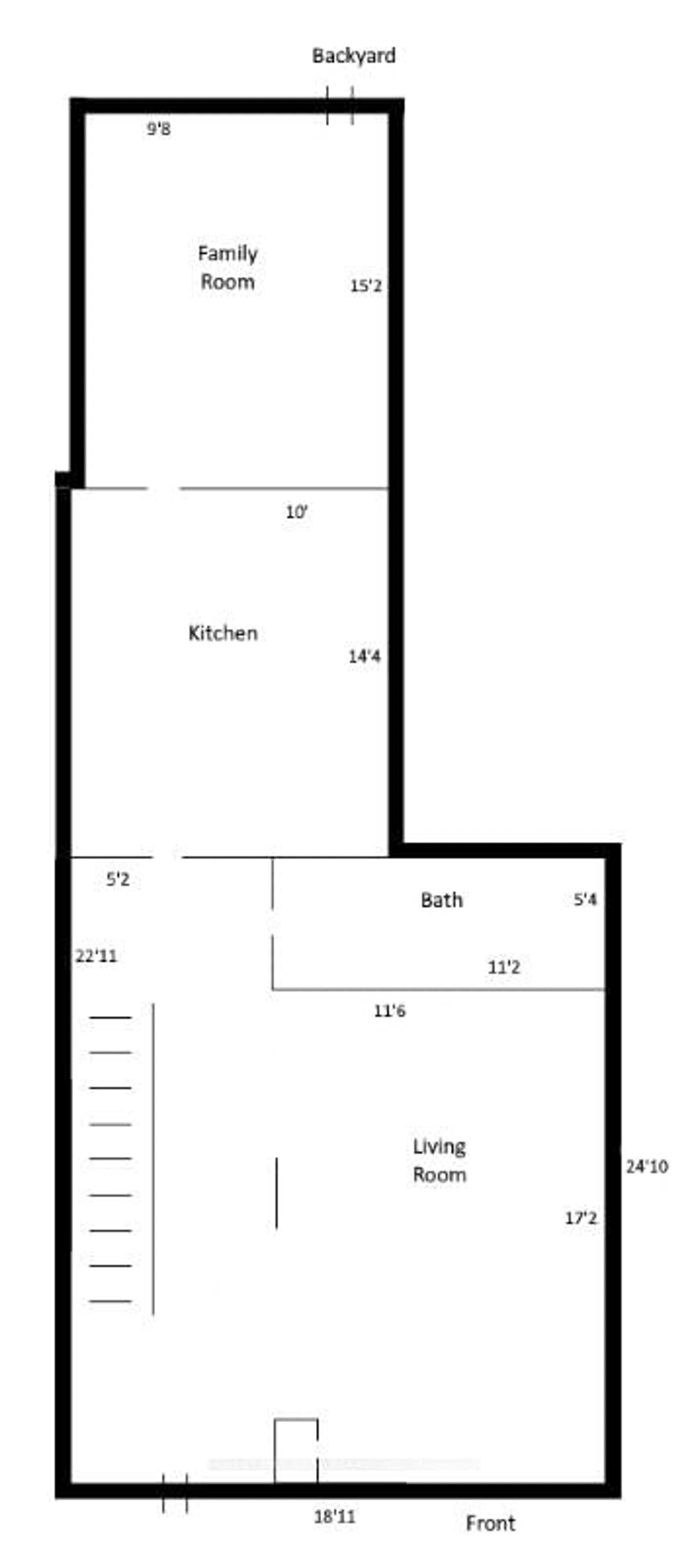 Floor plan for 160 Sanford Ave, Hamilton Ontario L8L 5Z7