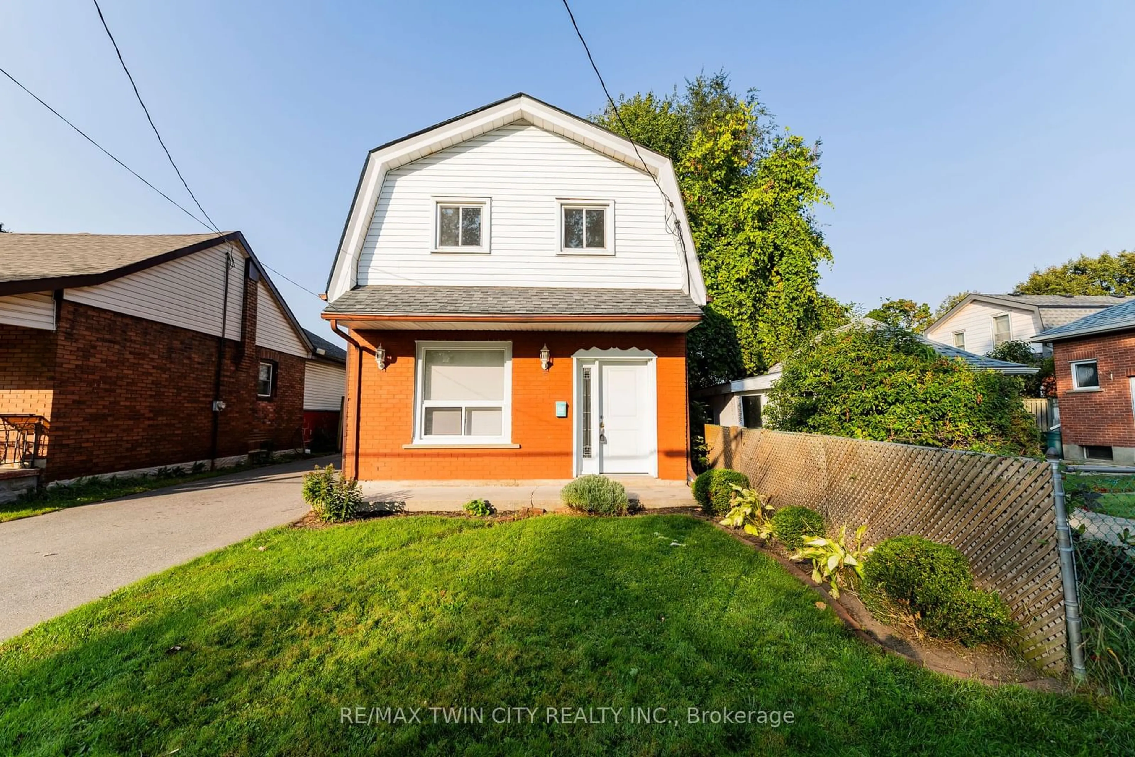 Frontside or backside of a home, the fenced backyard for 346 Rawdon St, Brant Ontario N3S 6H9