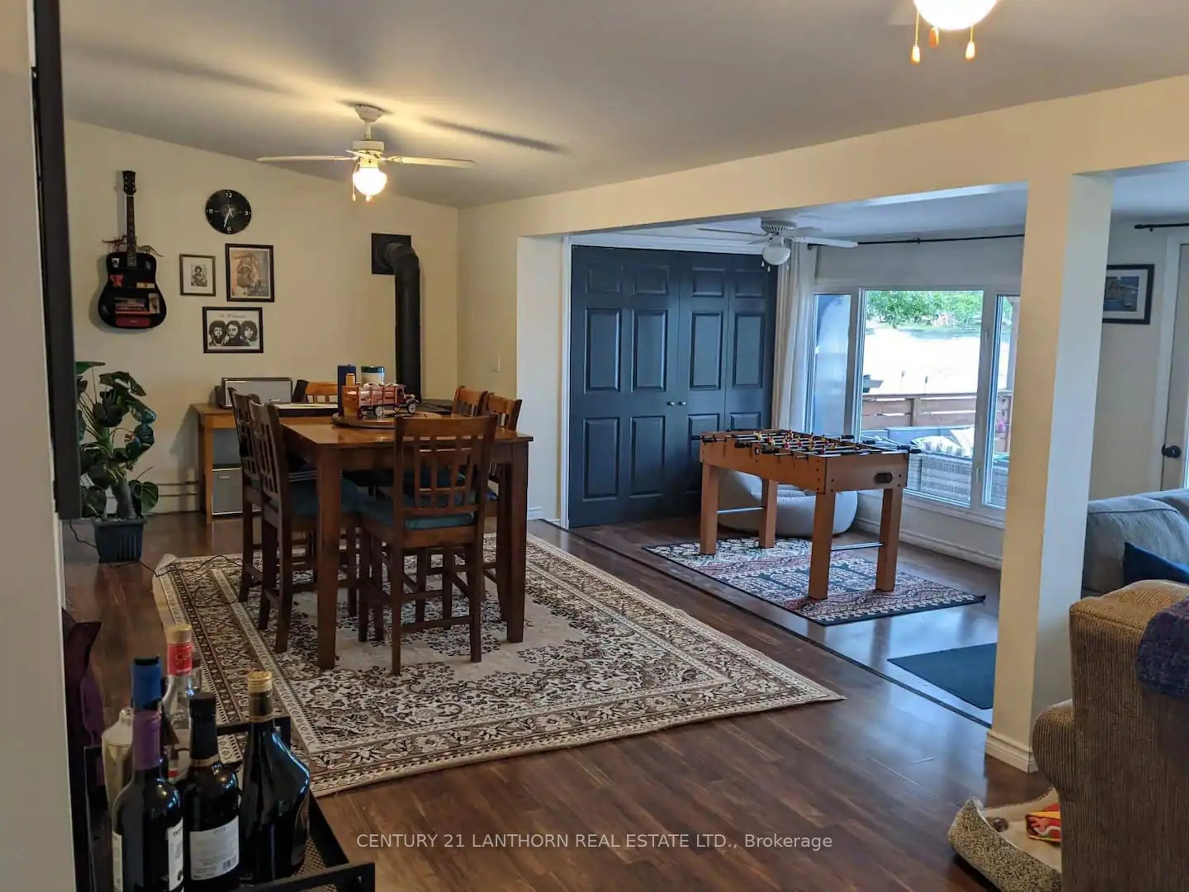 Dining room, wood floors, cottage for 573 Pine Point Lane, Centre Hastings Ontario K0K 2K0