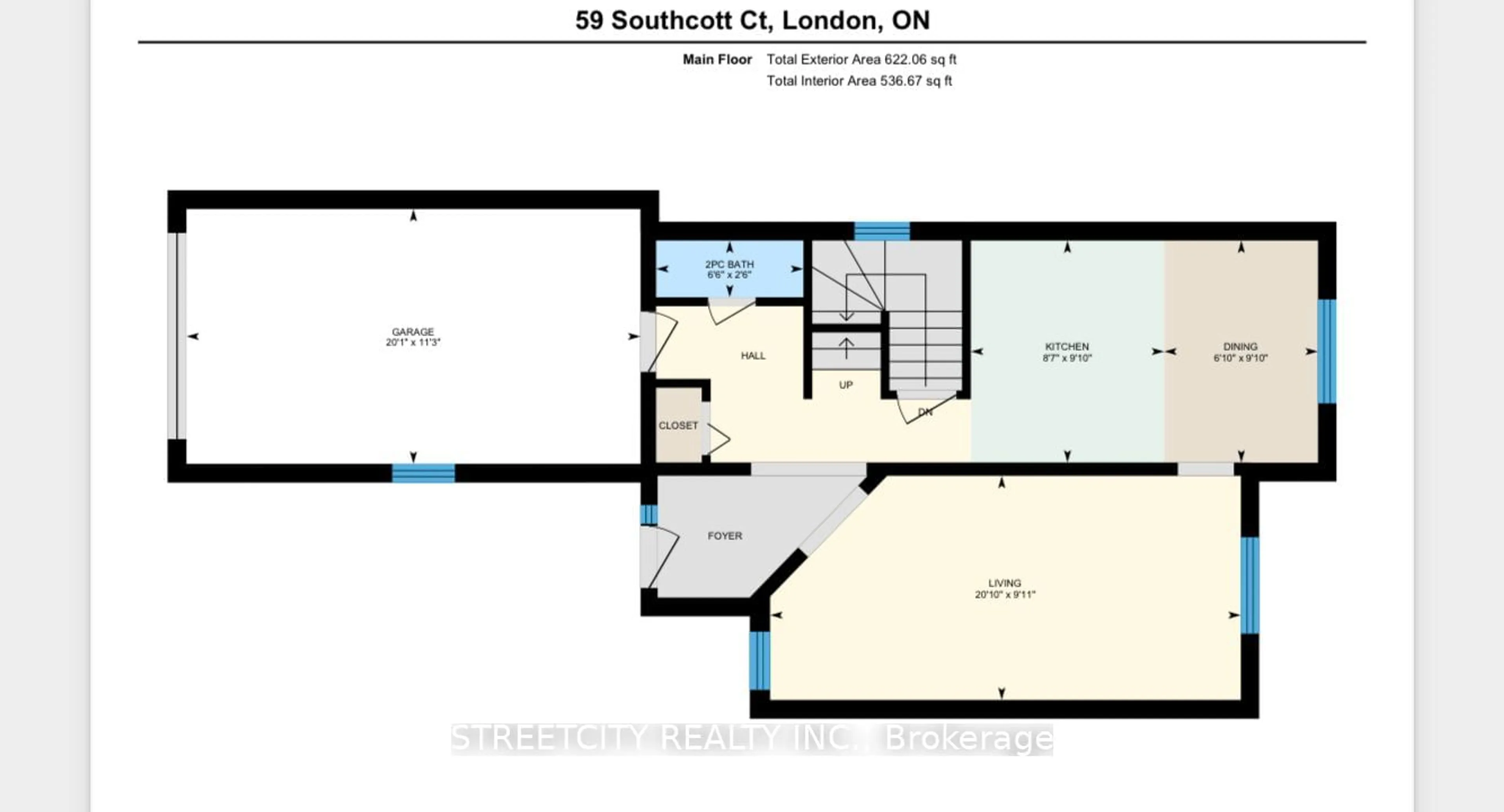 Floor plan for 59 Southcott Crt, London Ontario N6G 4Y6