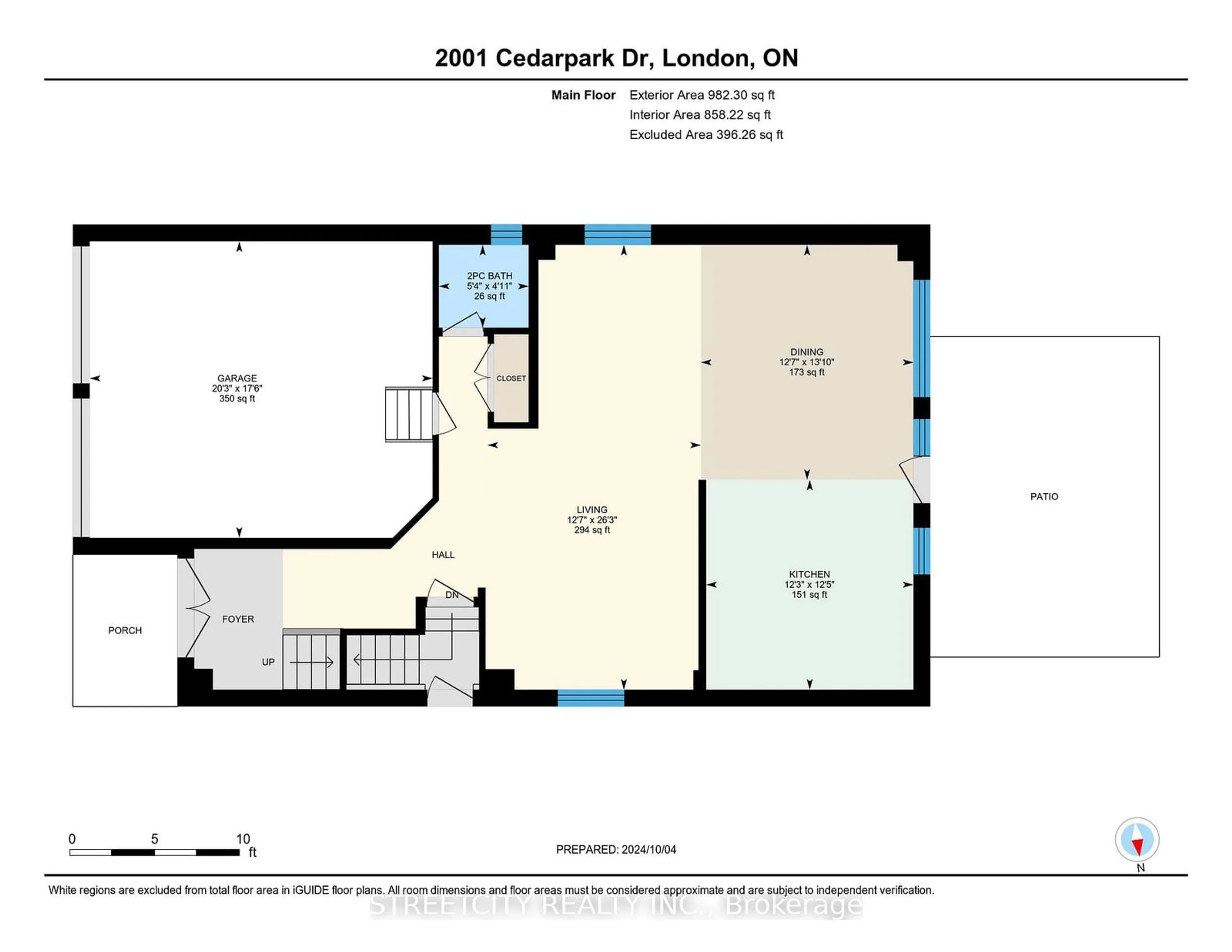 Floor plan for 2001 Cedarpark Dr, London Ontario N5X 0J1