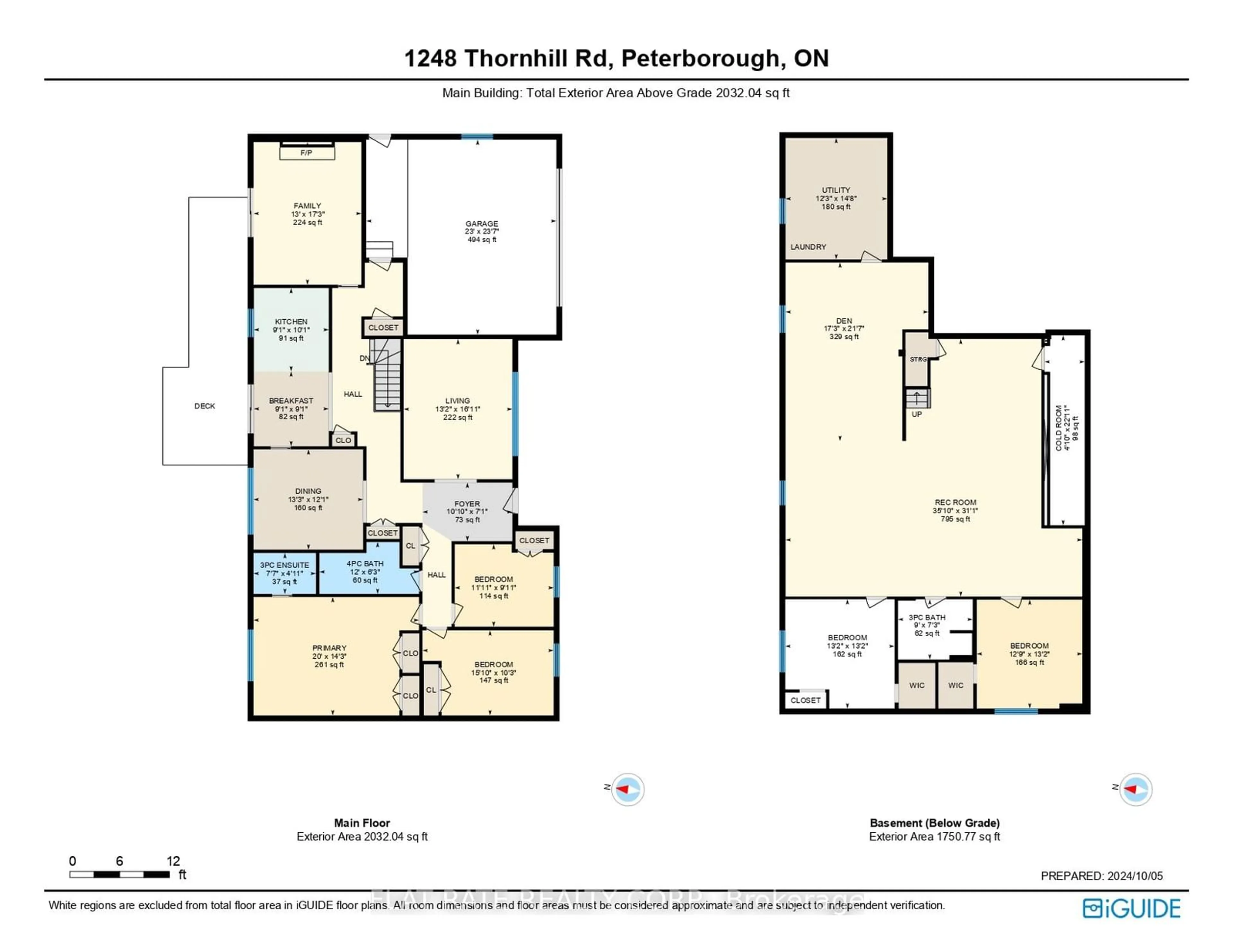 Floor plan for 1248 THORNHILL Rd, Peterborough Ontario K9K 1J3