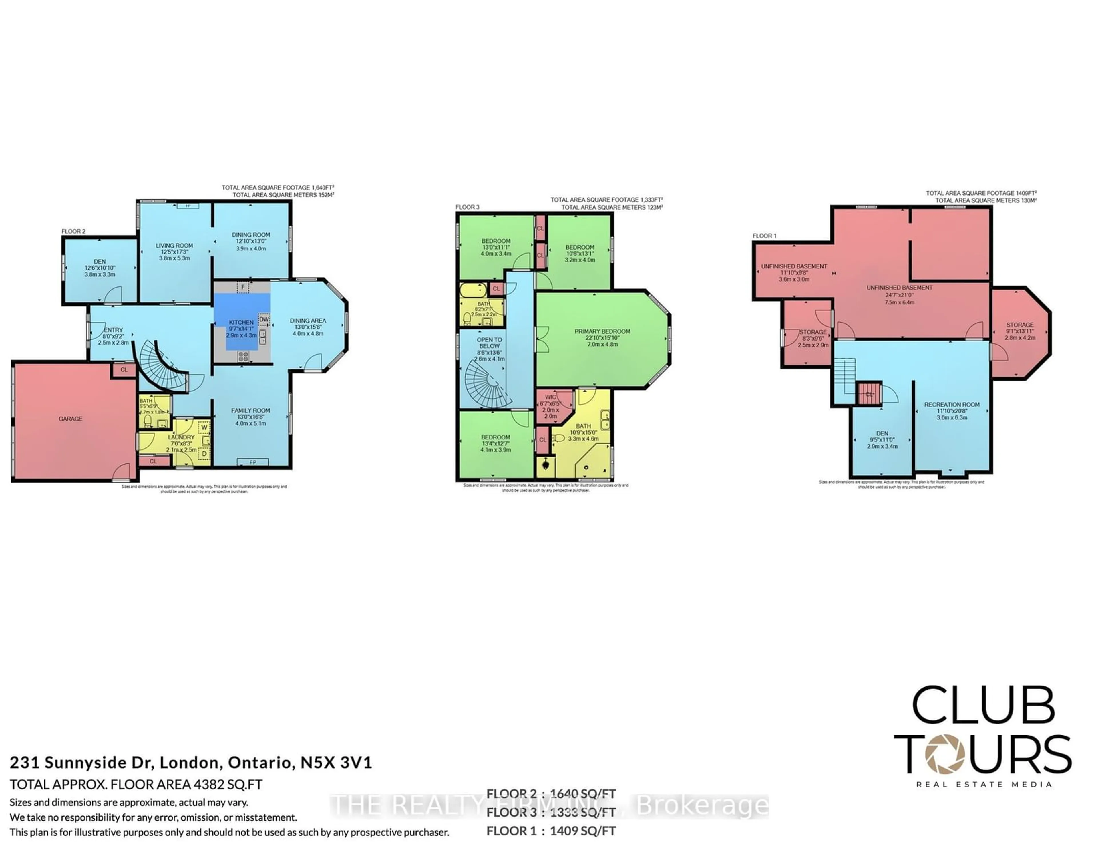 Floor plan for 231 Sunnyside Dr, London Ontario N5X 3V1