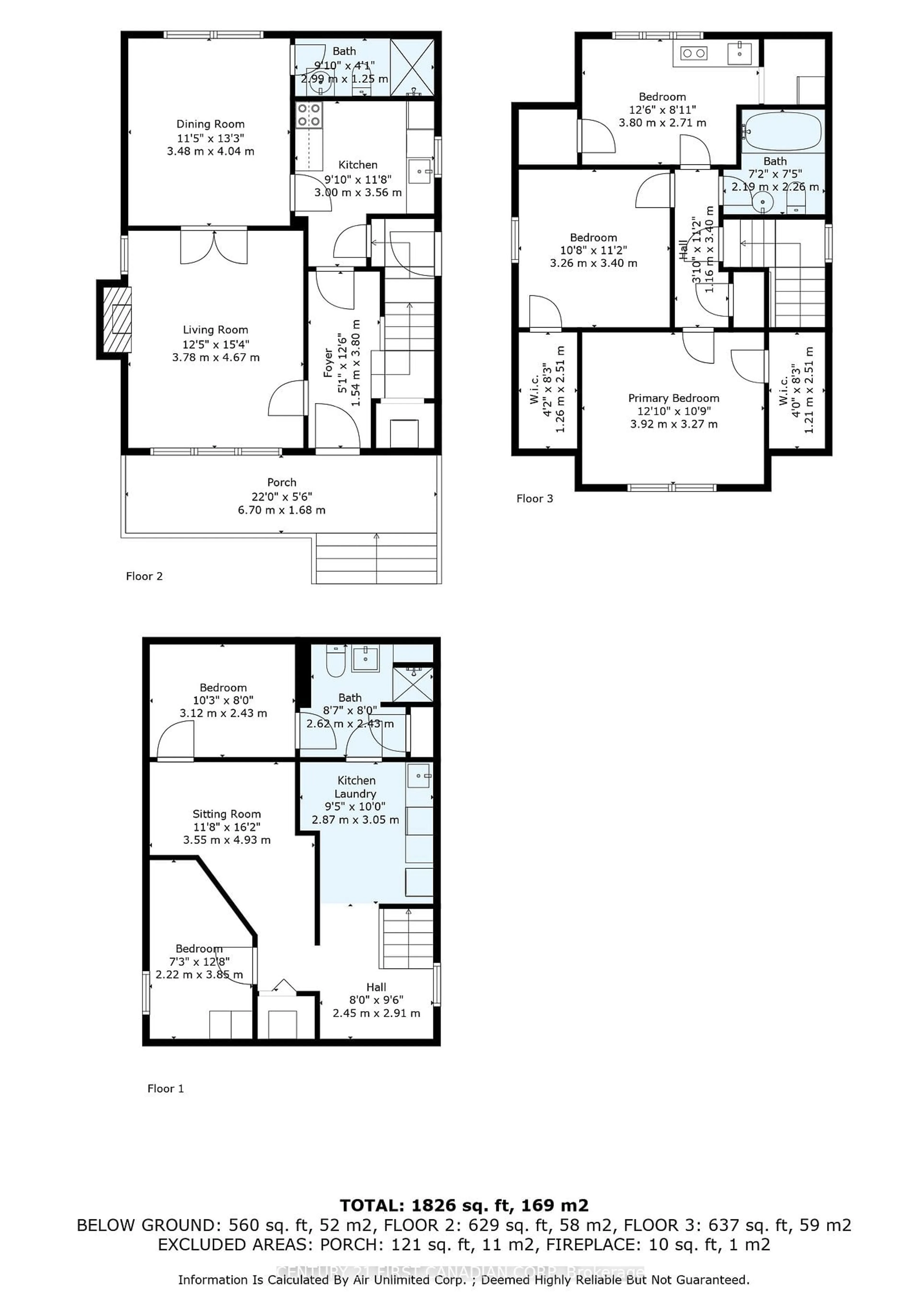 Floor plan for 107 Oxford St, London Ontario N6H 1R8