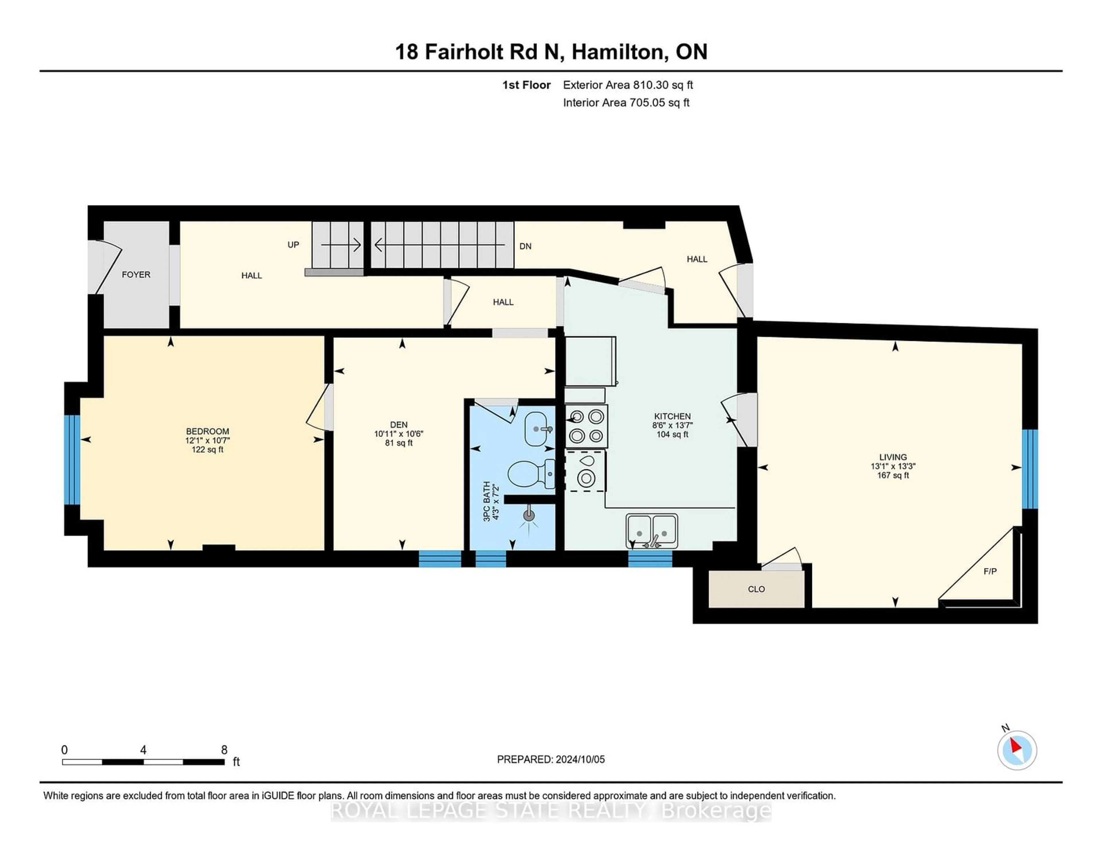 Floor plan for 18 Fairholt Rd, Hamilton Ontario L8M 2T1