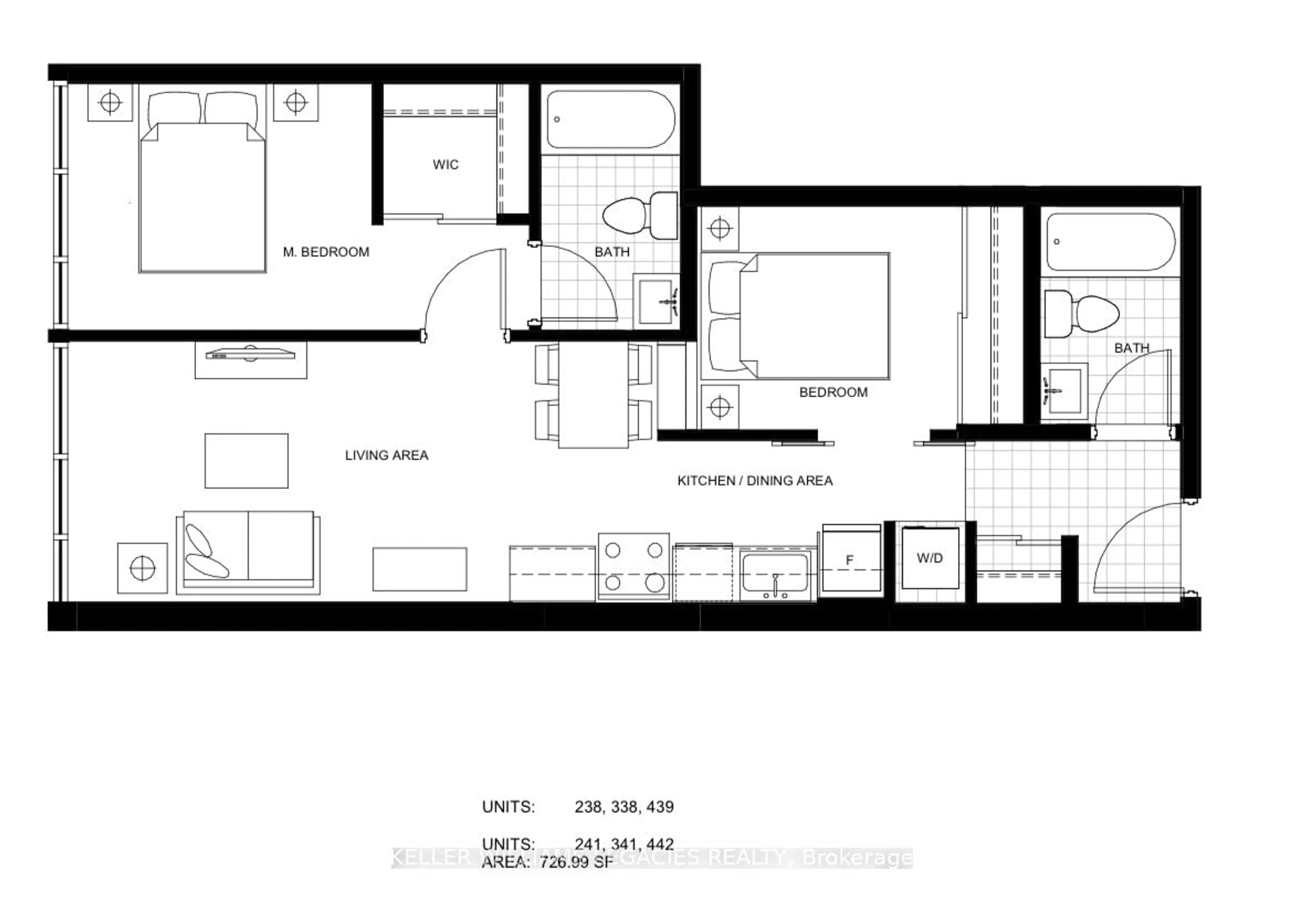 Floor plan for 652 Princess St #241, Kingston Ontario K7L 1E5