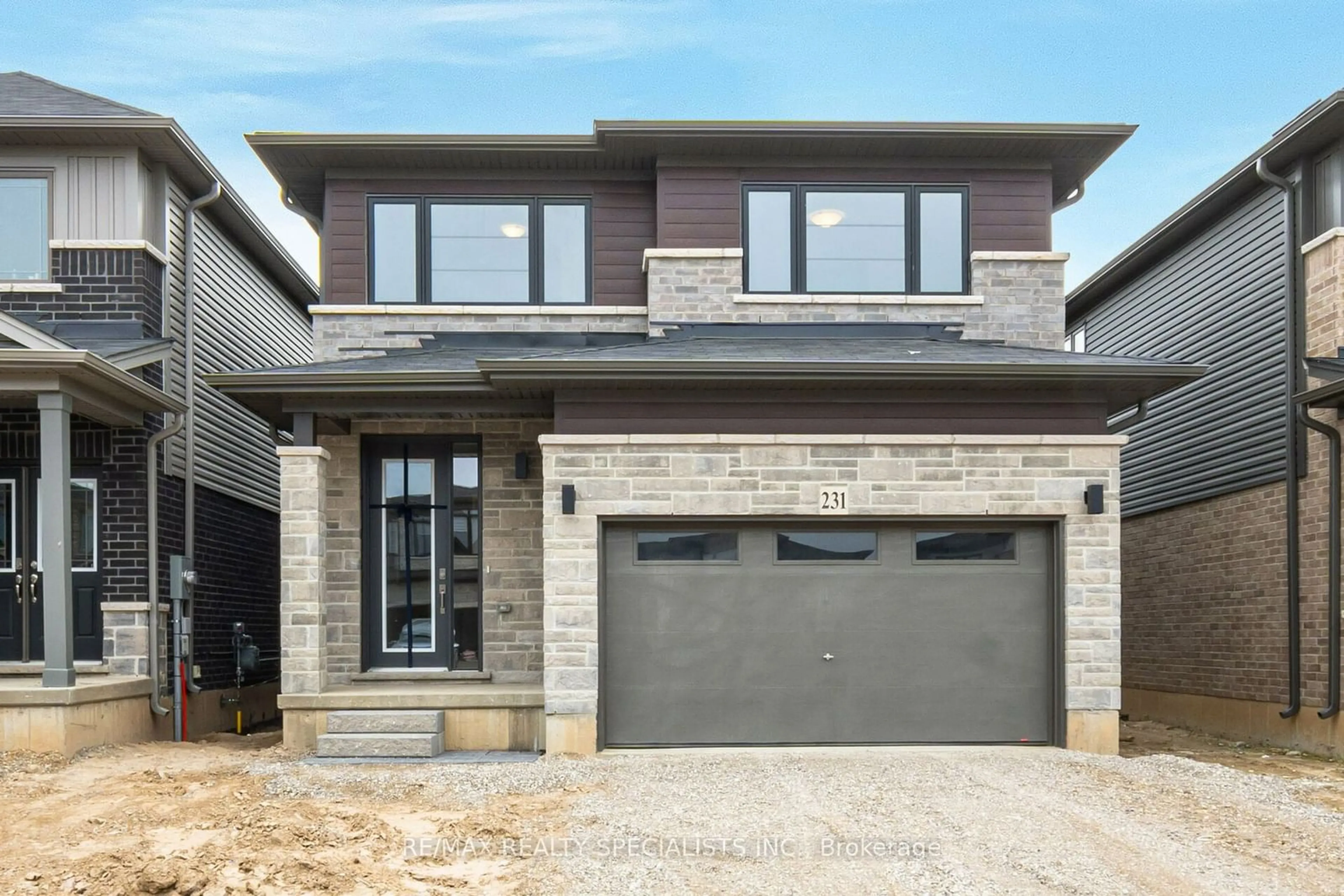 Home with brick exterior material for 231 Longboat Run, Brantford Ontario N3T 5L5