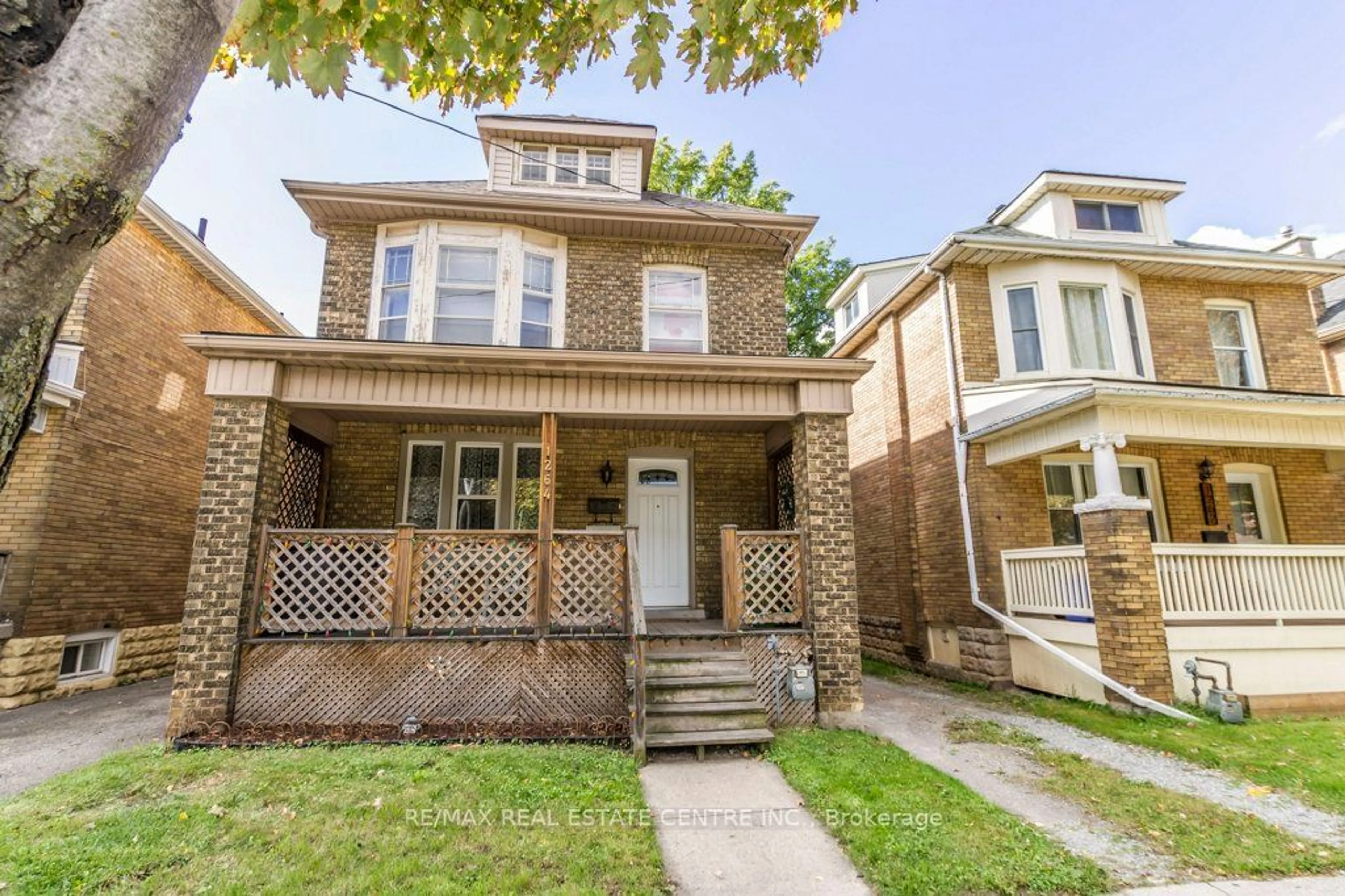 Frontside or backside of a home, the street view for 1264 King St, Hamilton Ontario L8M 1G8