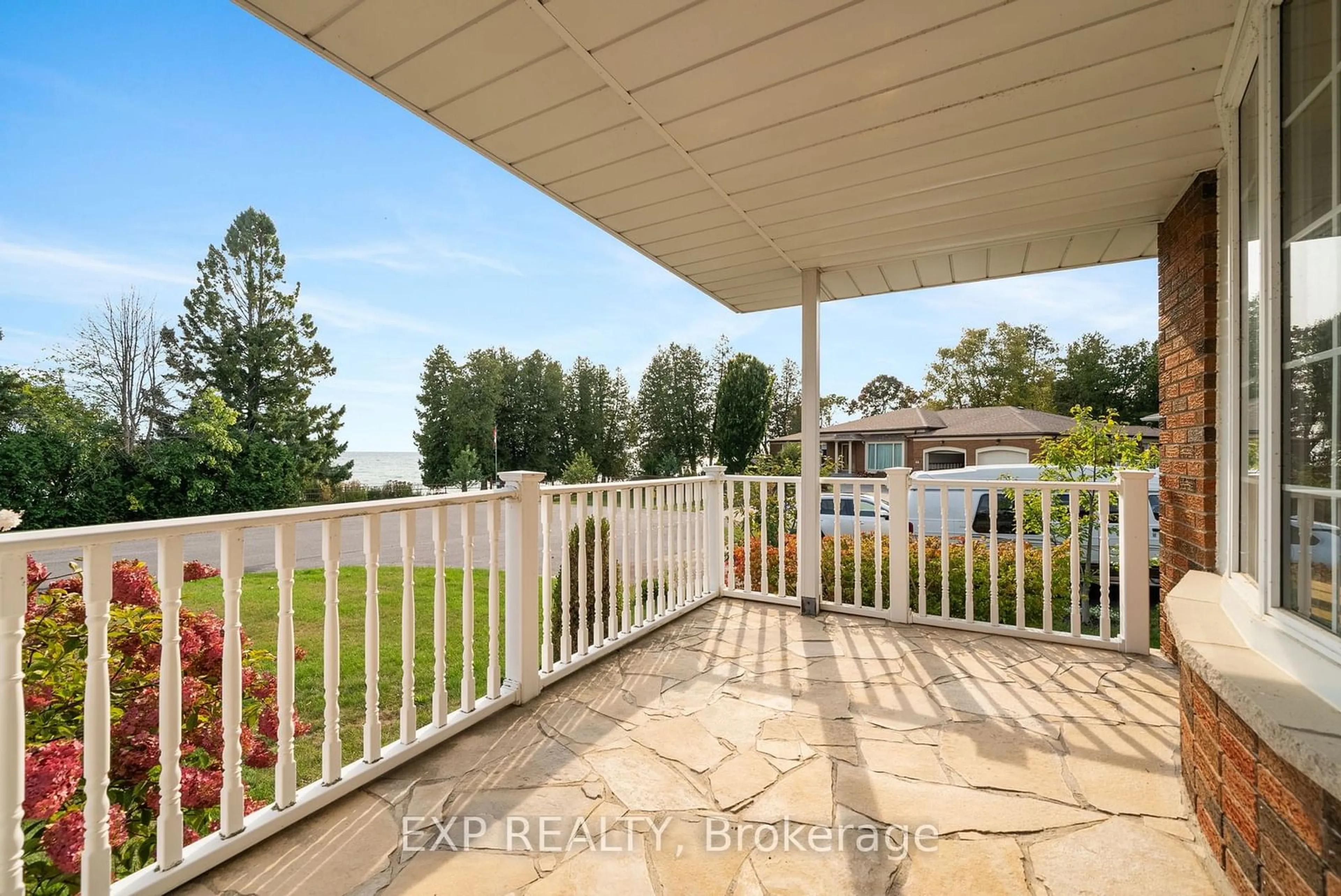 Patio, the fenced backyard for 20 Pebble Beach Dr, Cobourg Ontario K9A 2C5