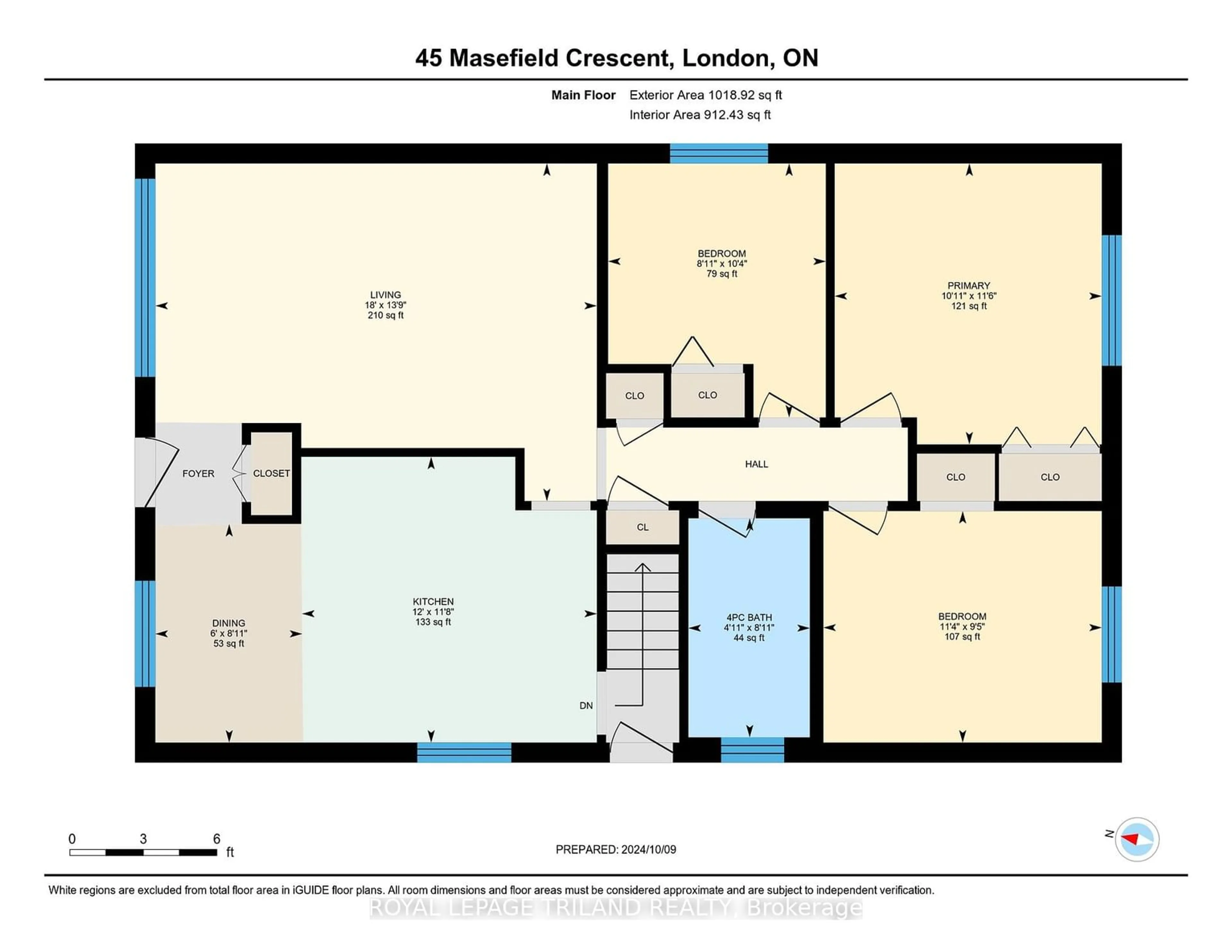 Floor plan for 45 Masefield Cres, London Ontario N5V 1M9