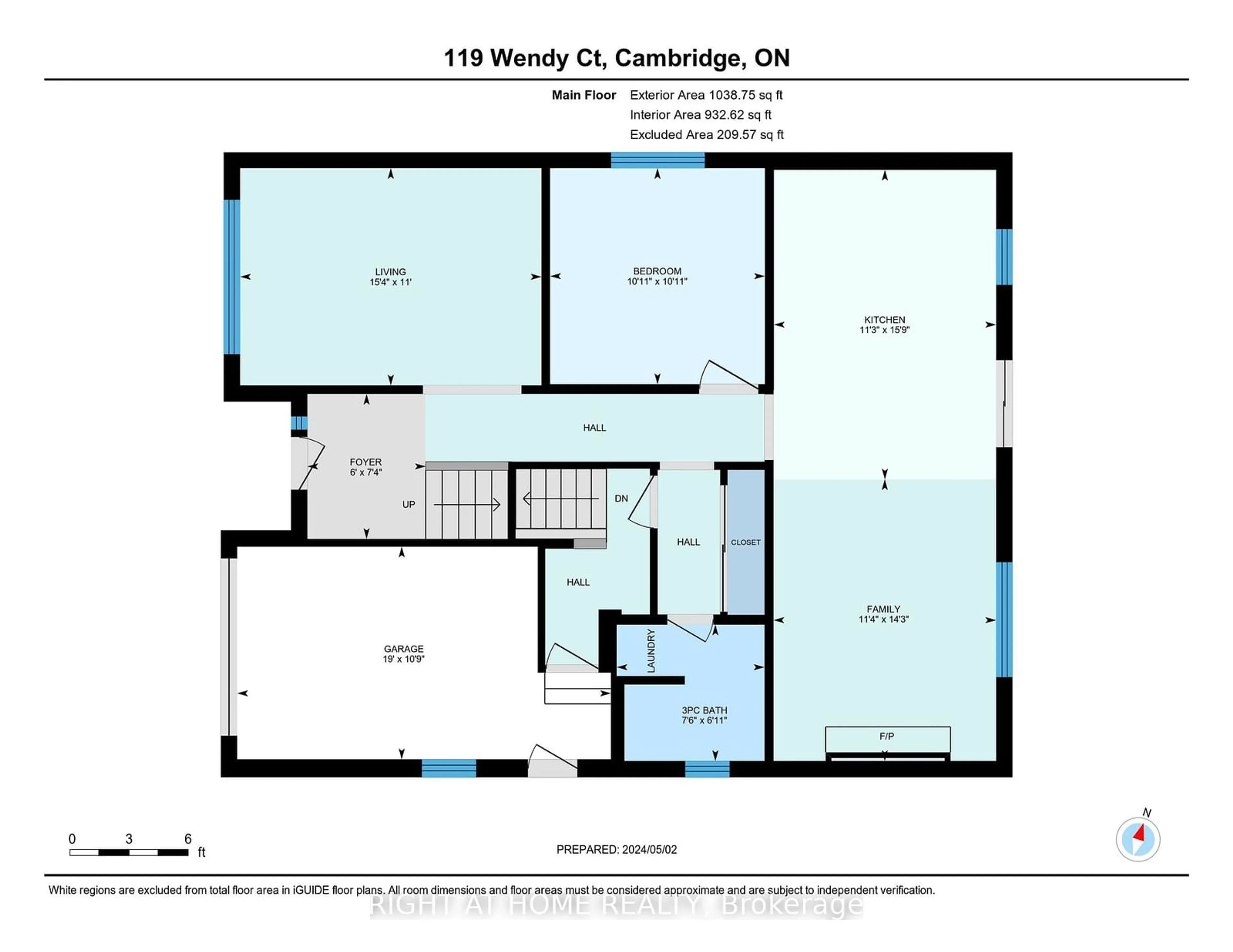 Floor plan for 119 Wendy Crt, Cambridge Ontario N1R 8A6