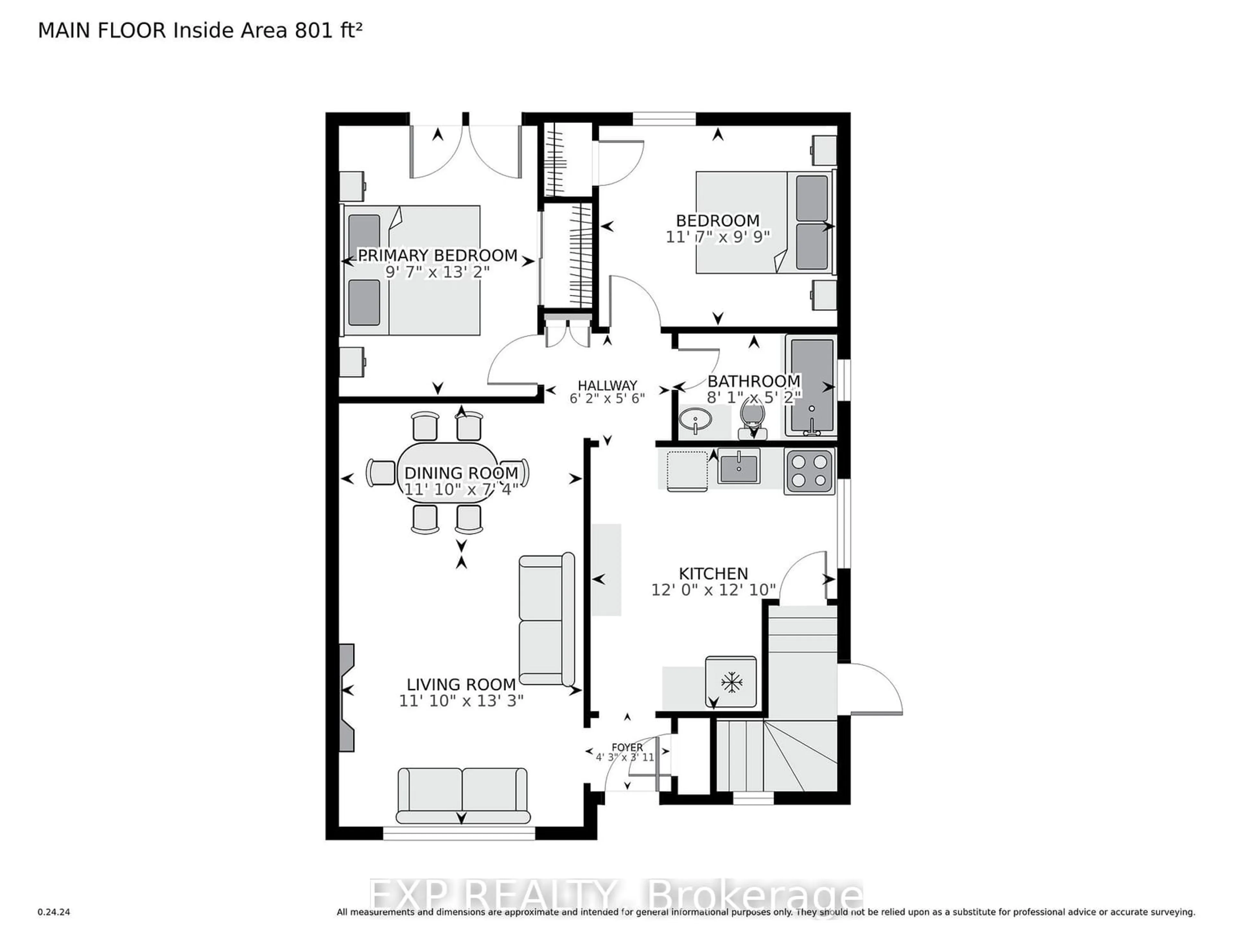 Floor plan for 682 Ross St, London Ontario N5Y 3W1