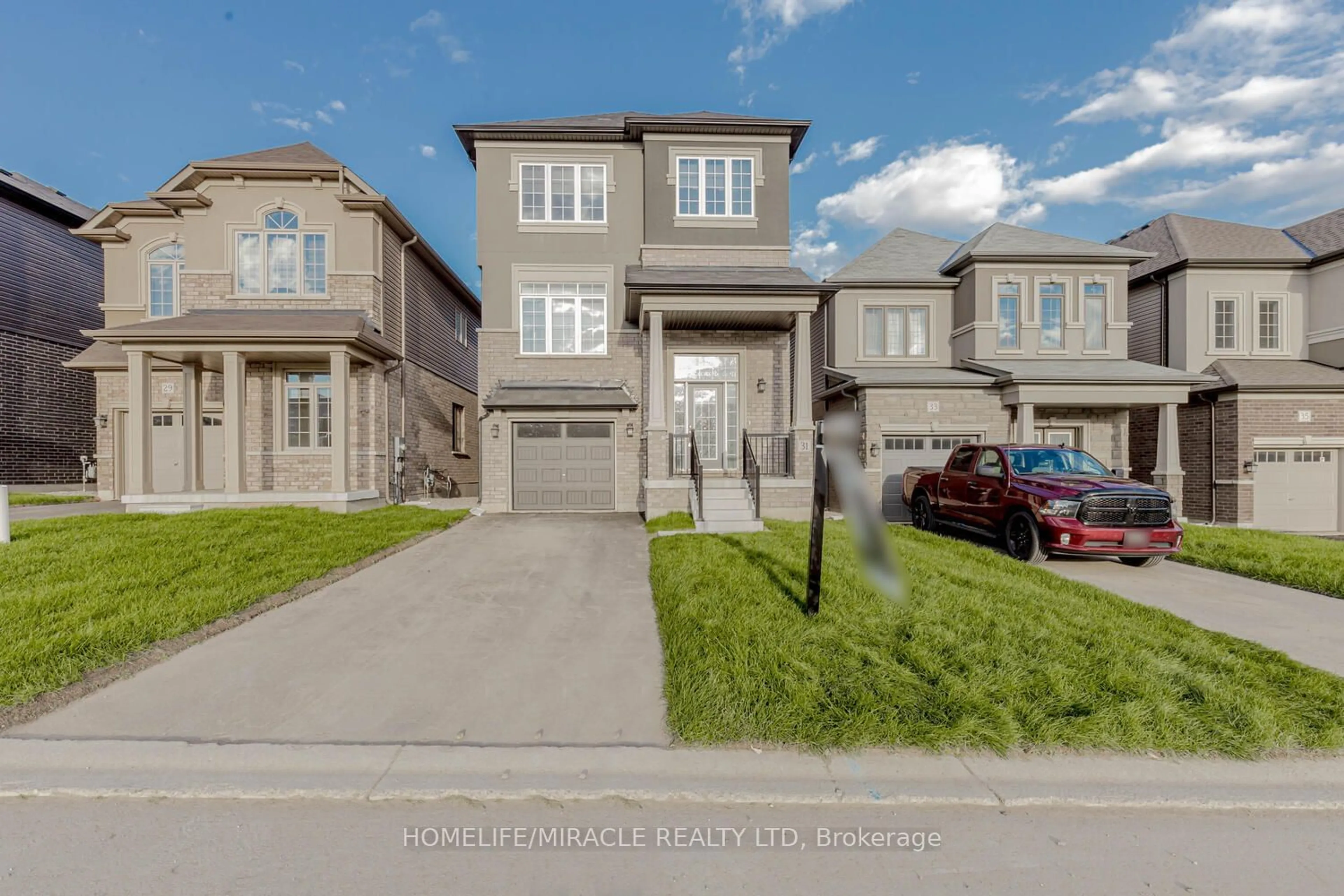 Frontside or backside of a home, the street view for 31 Hitchman St, Brant Ontario N3L 0L8