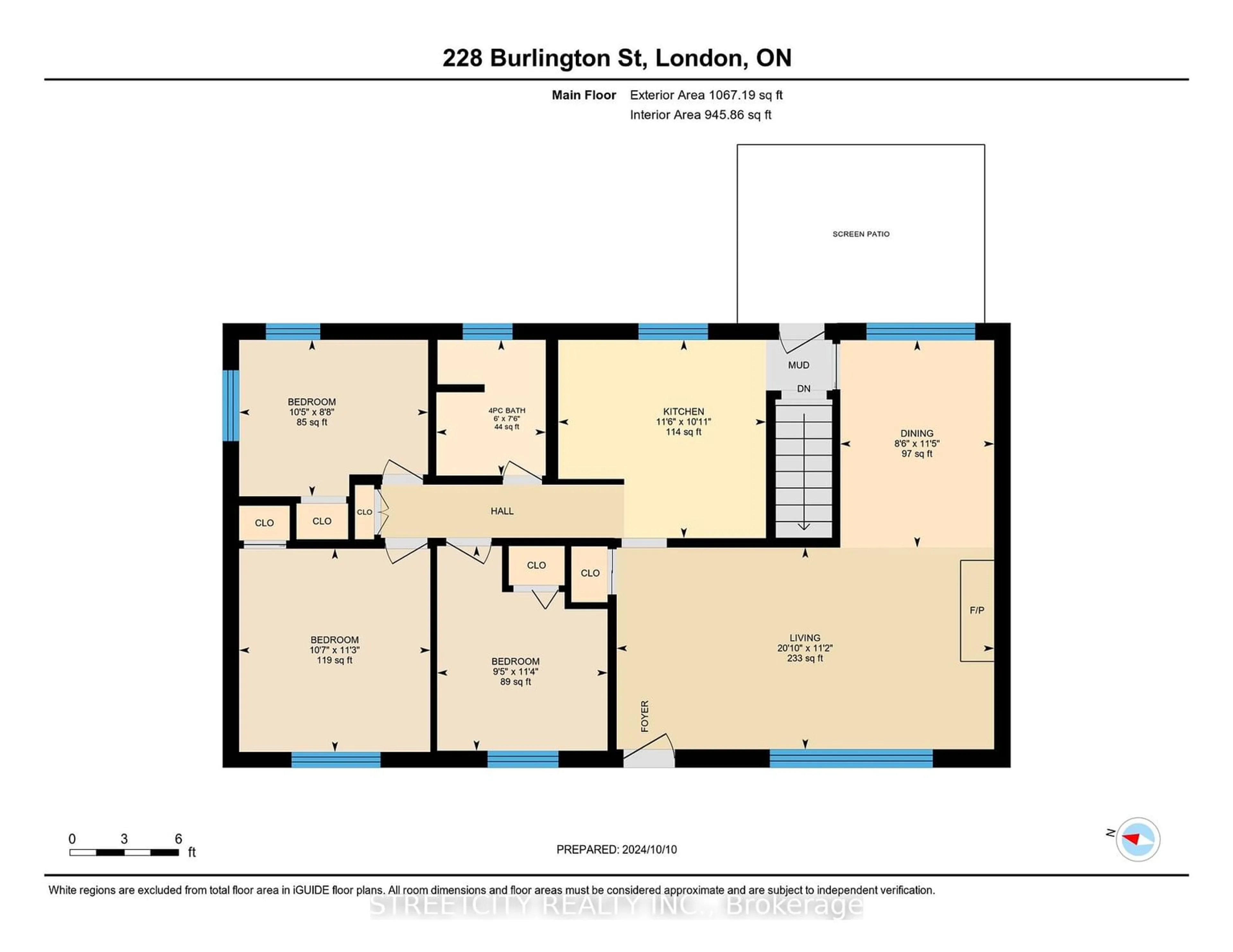 Floor plan for 228 Burlington St, London Ontario N5Z 3W4