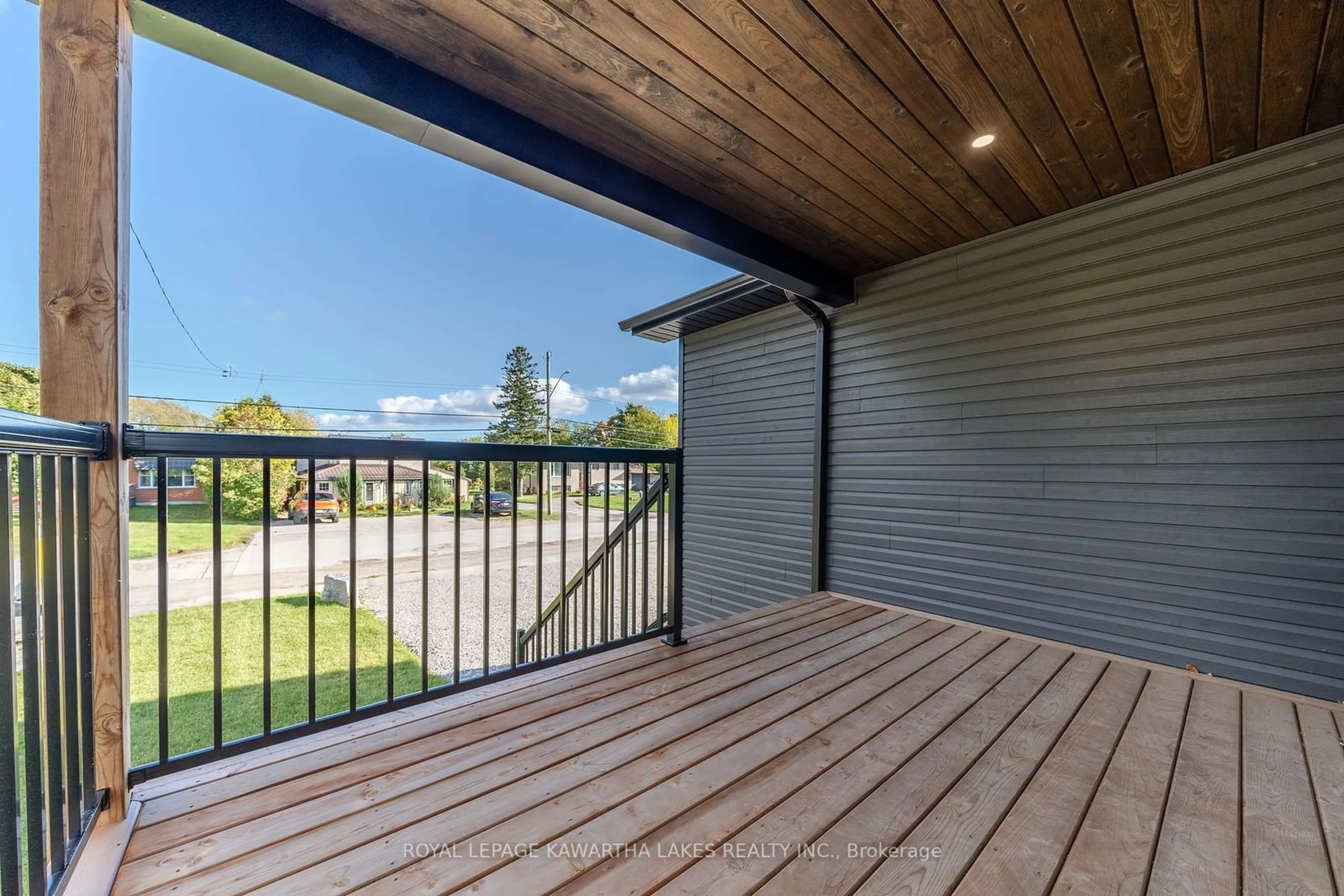 Patio, the fenced backyard for 26 Murray St, Kawartha Lakes Ontario K0M 1N0