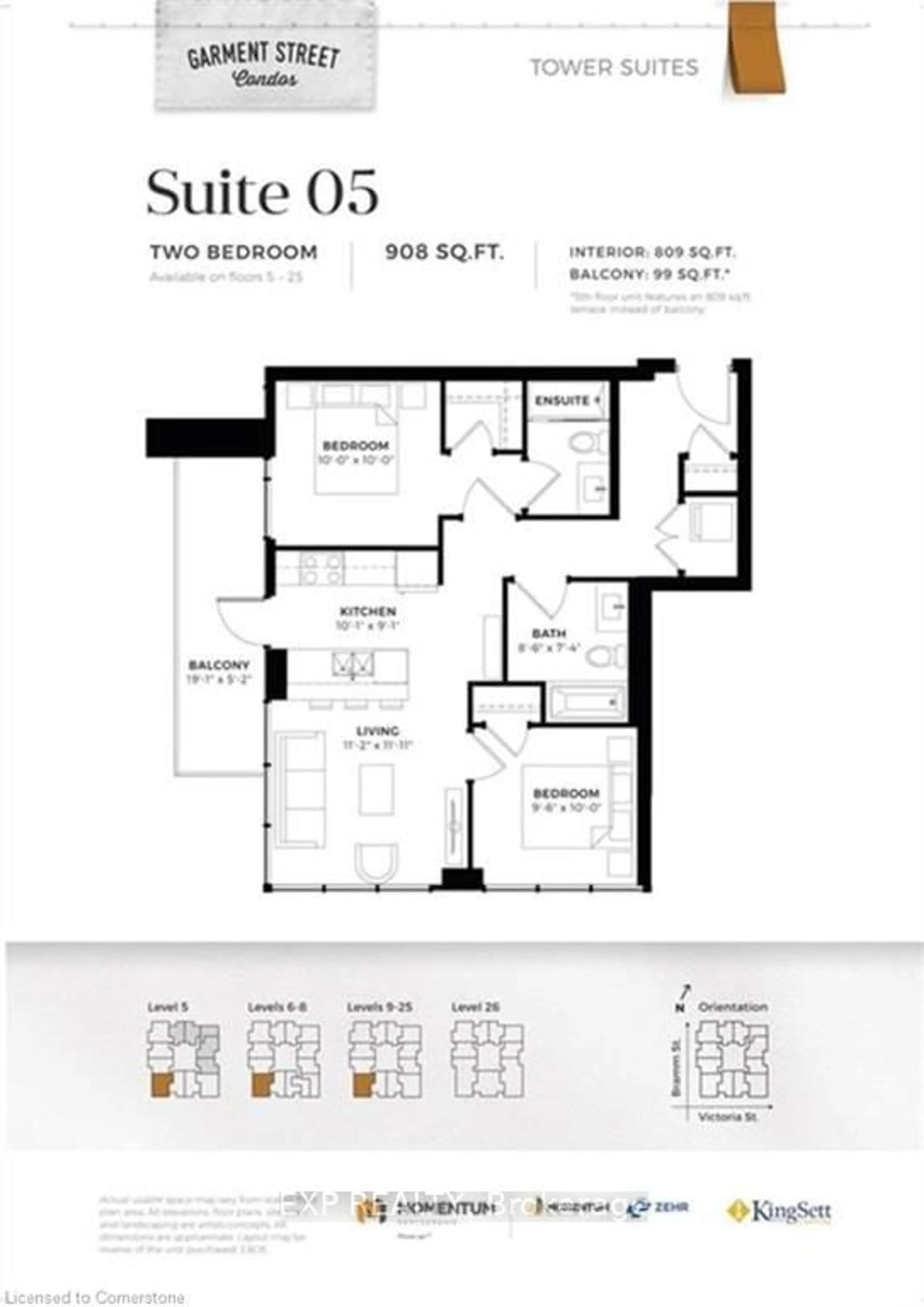 Floor plan for 108 Garment St #1405, Kitchener Ontario N2G 0E2