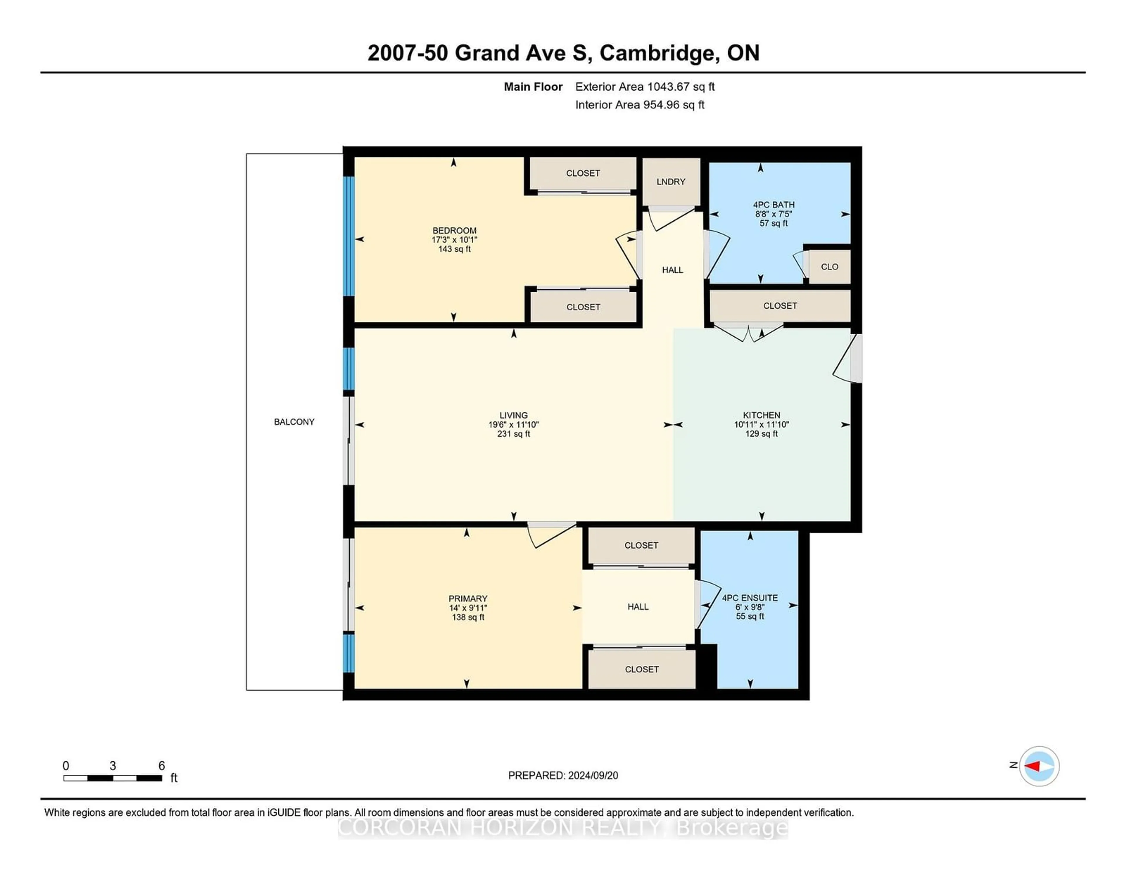 Floor plan for 50 Grand Ave #2007, Cambridge Ontario N1S 0C2