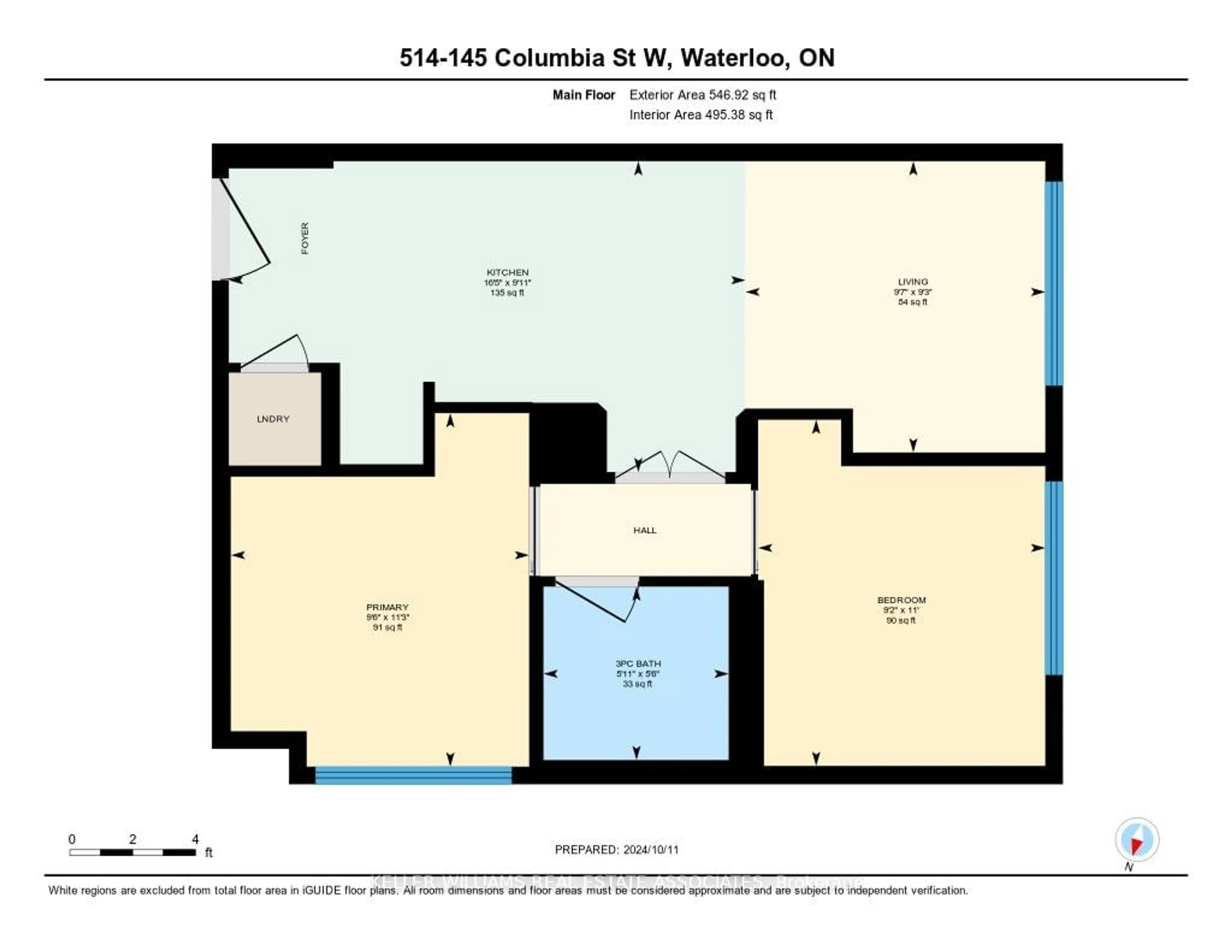 Floor plan for 145 Columbia St #514, Waterloo Ontario N2L 0K7