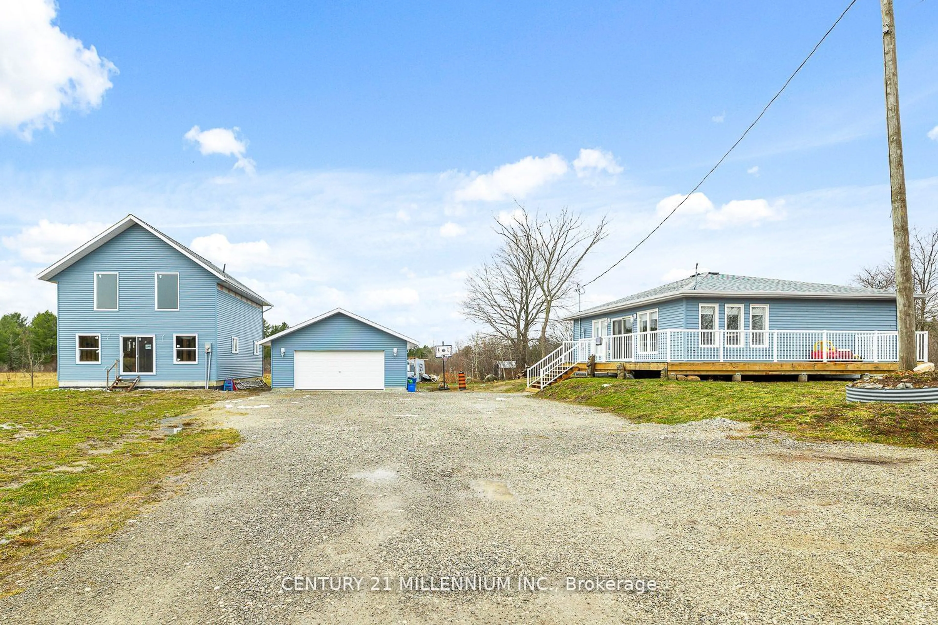 A pic from outside/outdoor area/front of a property/back of a property/a pic from drone, street for 883 Lake Dalrymple Rd, Kawartha Lakes Ontario L0K 1W0