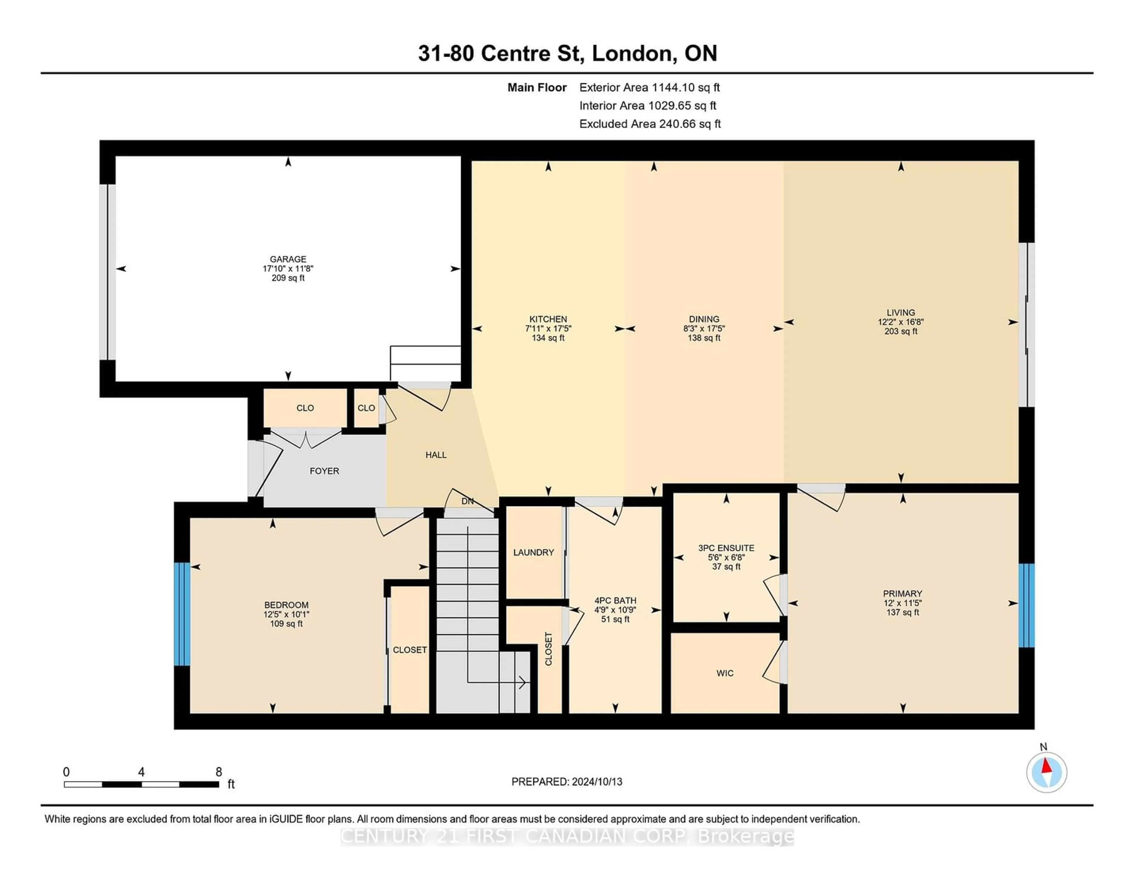 Floor plan for 80 Centre St #31, London Ontario N6J 1T5