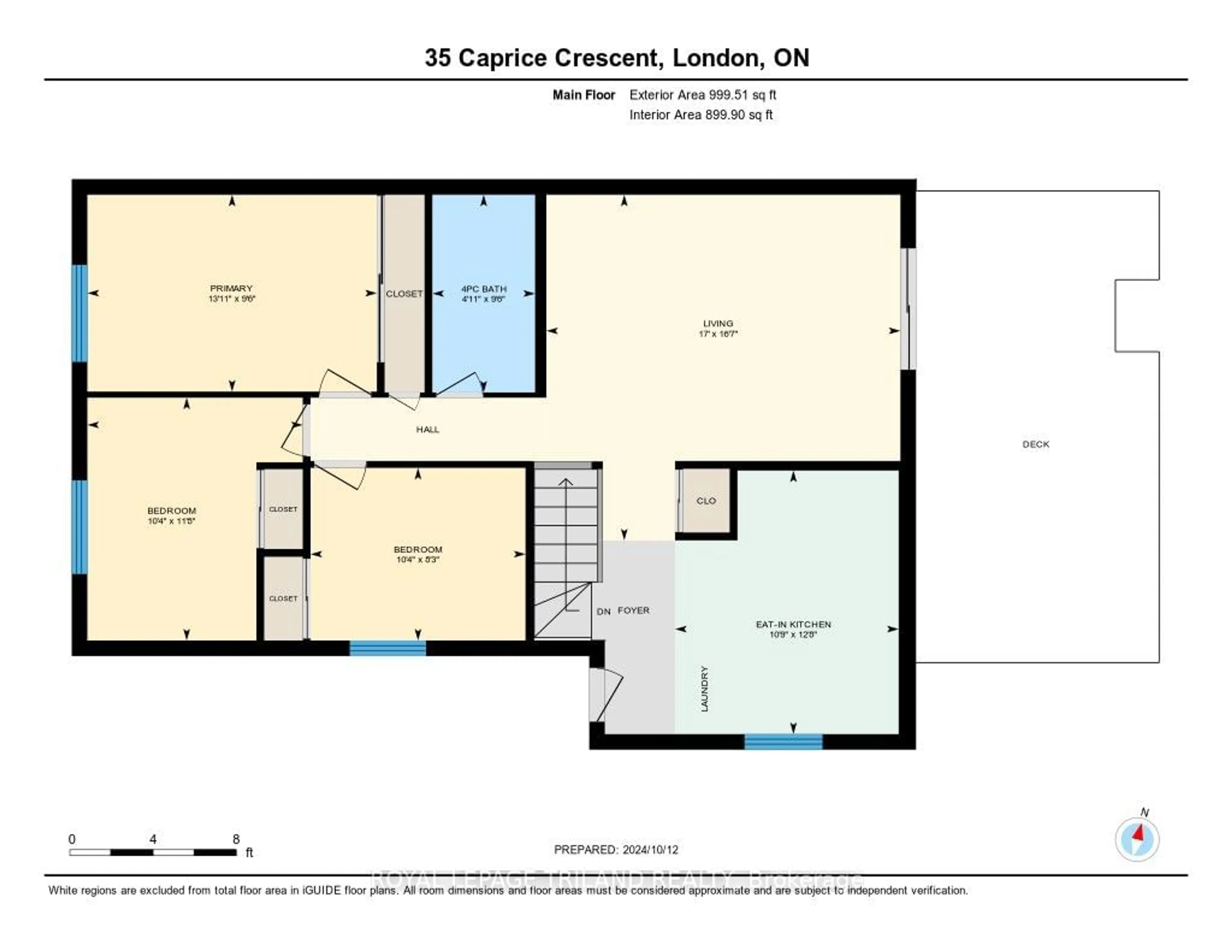 Floor plan for 35 Caprice Cres, London Ontario N5V 3L9