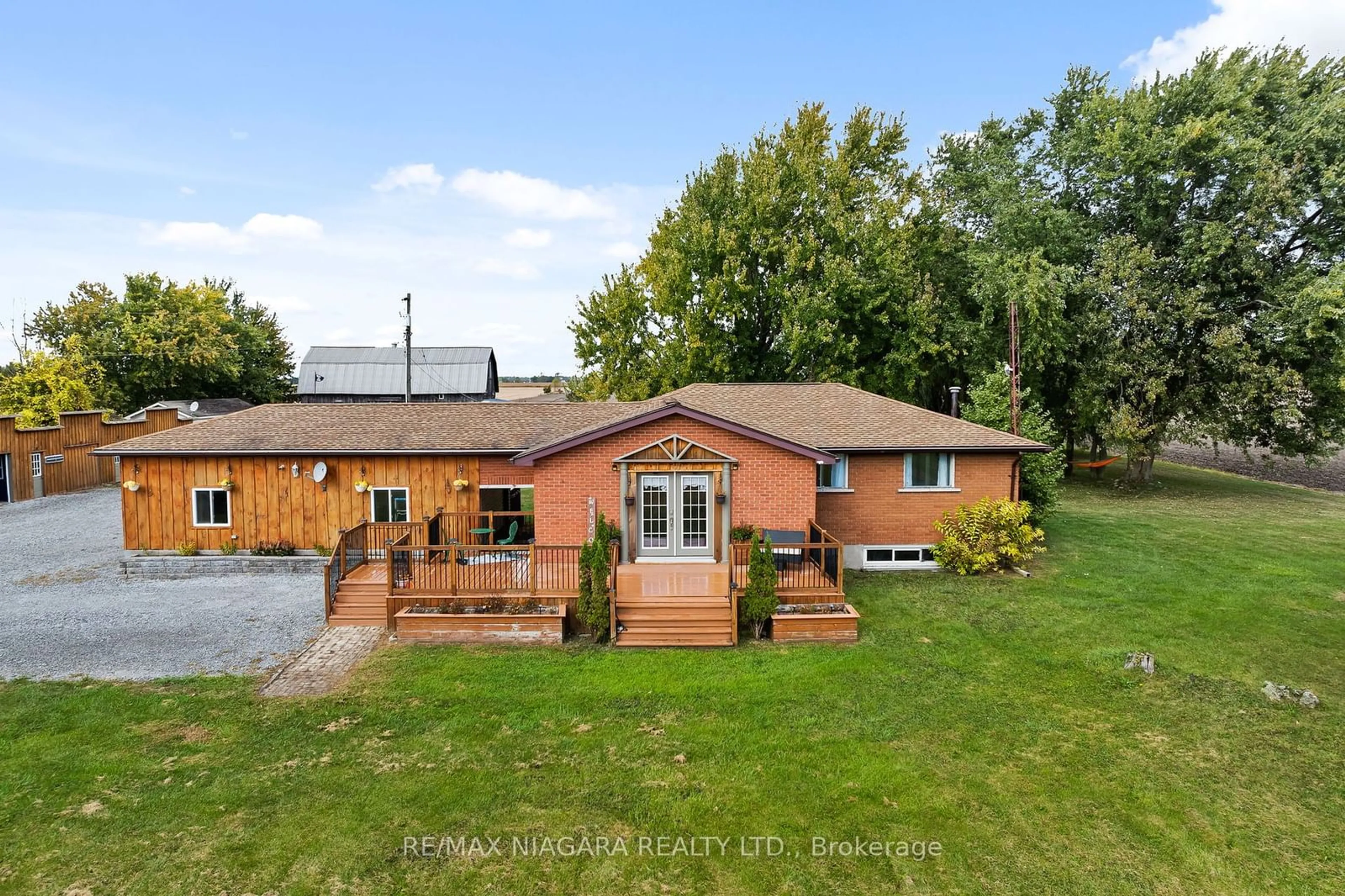 Frontside or backside of a home, the fenced backyard for 11366 Highway 3, Wainfleet Ontario L3K 5V4