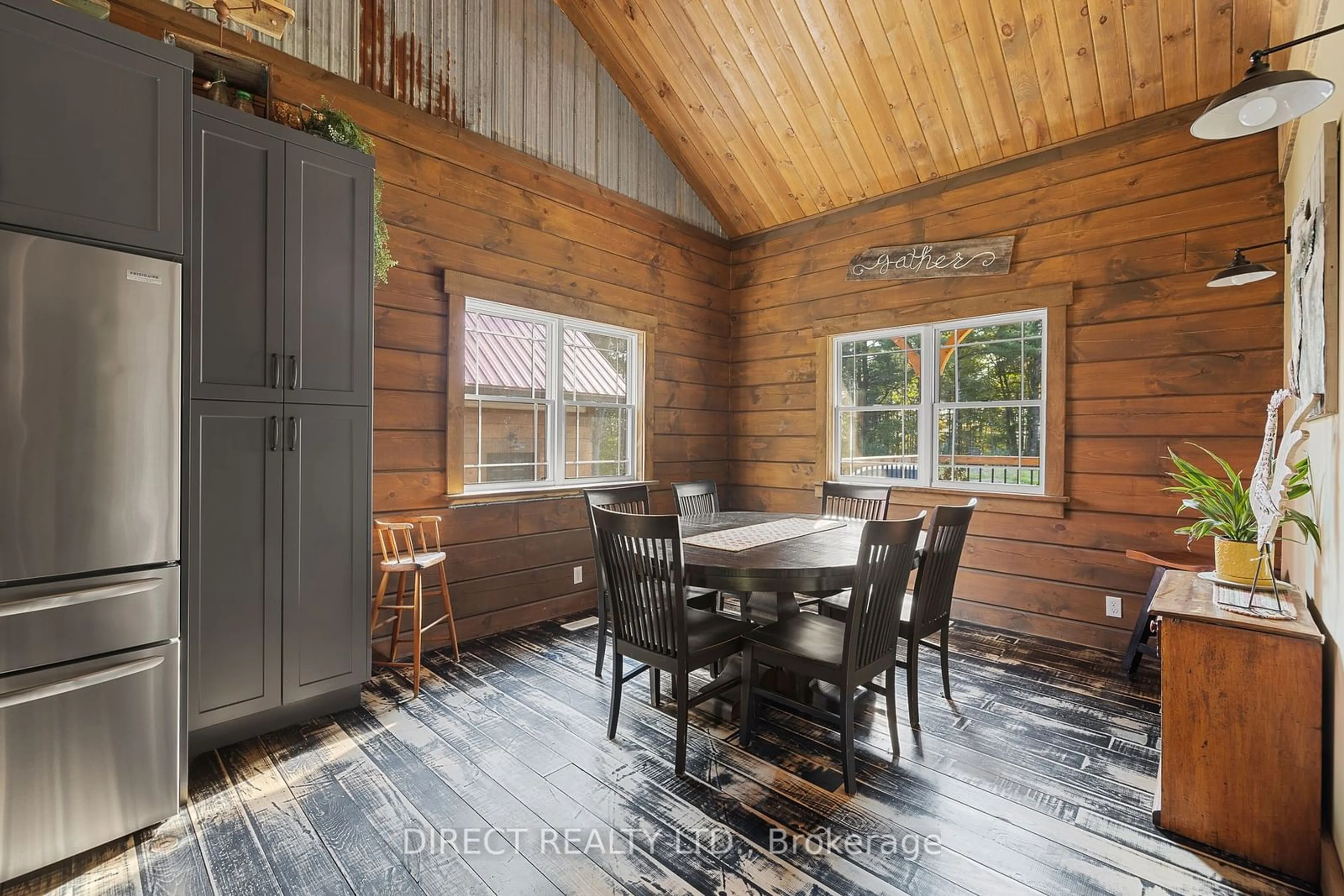 Dining room, wood floors, cottage for 54 Flinton Rd, Tweed Ontario K0K 3J0