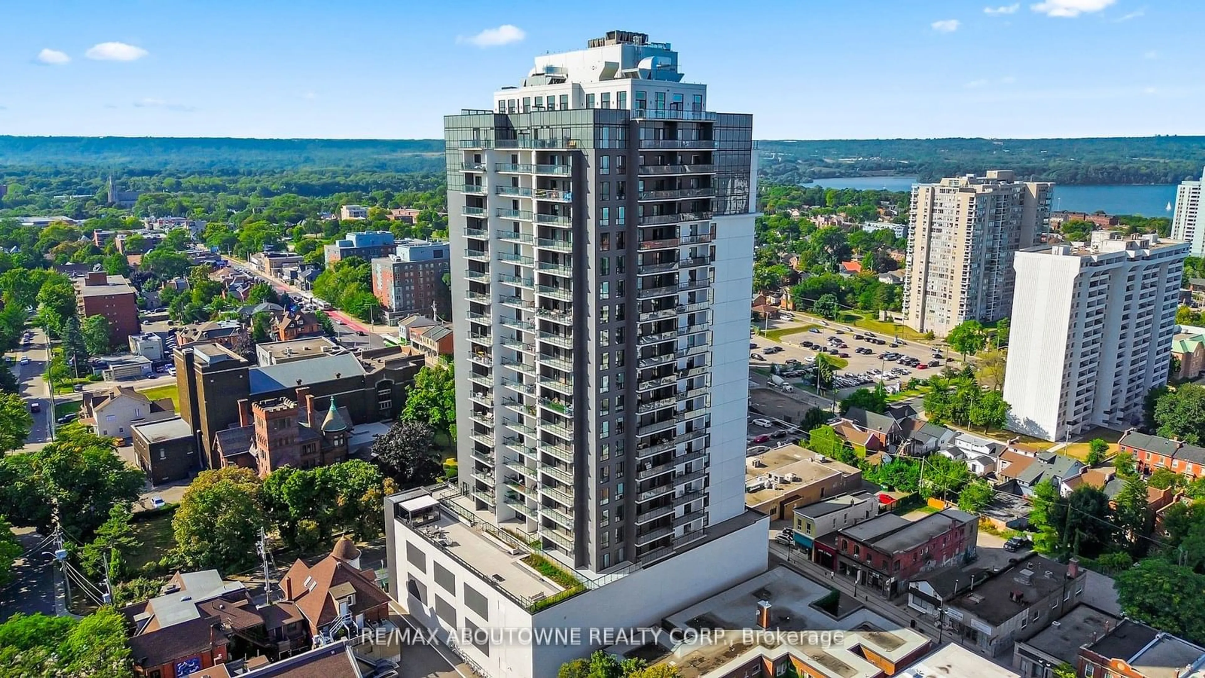 A pic from exterior of the house or condo, the view of city buildings for 15 Queen St #2006, Hamilton Ontario L8P 0C6