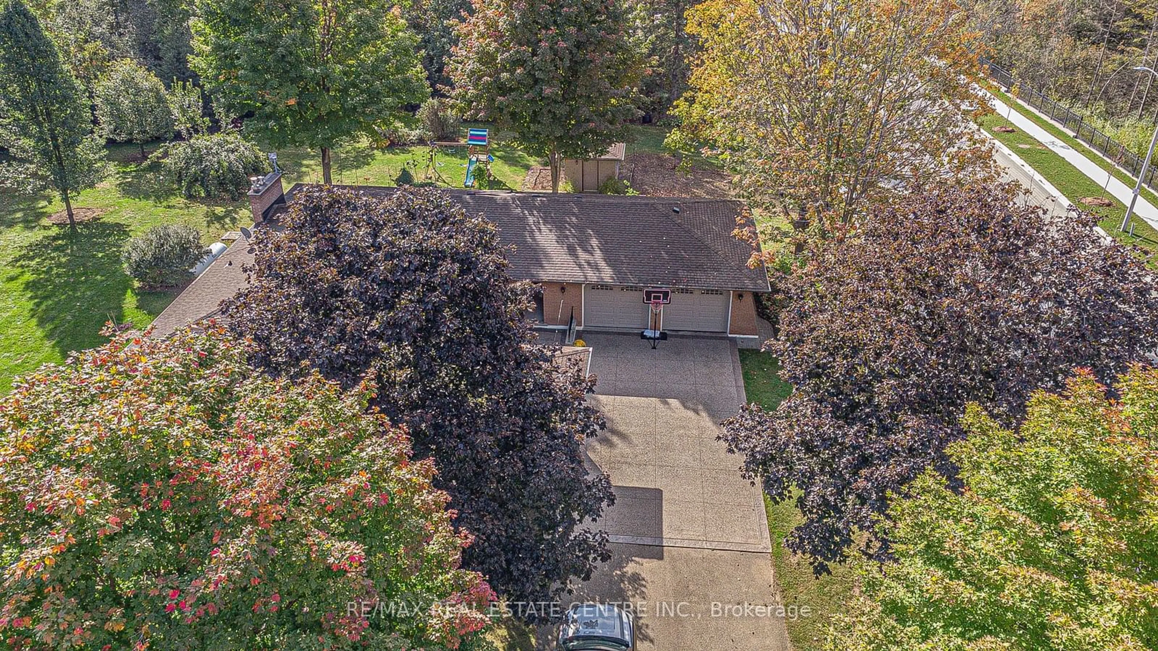 Frontside or backside of a home, the fenced backyard for 178 Ripplewood Rd, Cambridge Ontario N1R 5S2