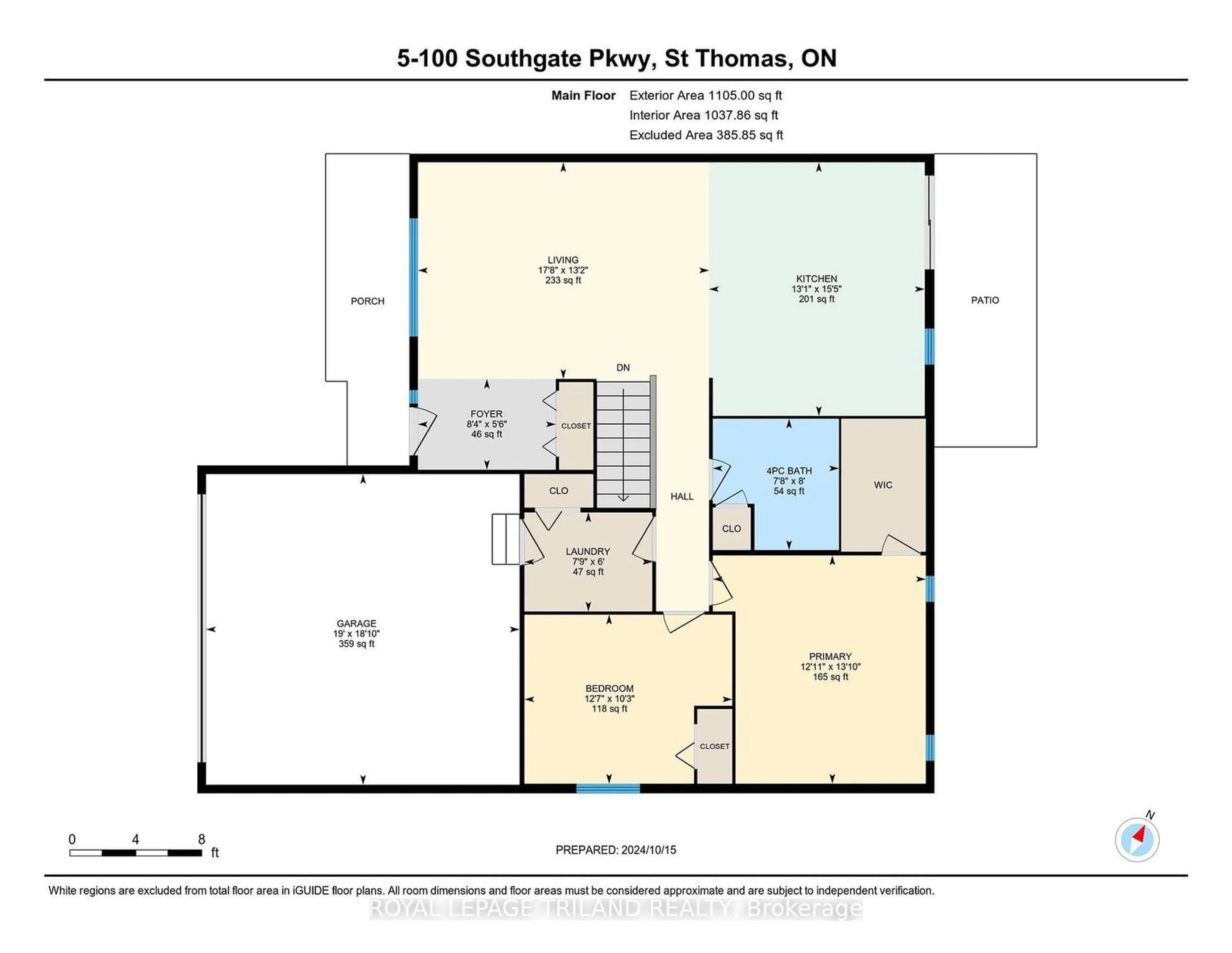 Floor plan for 100 SOUTHGATE Pkwy #5, St. Thomas Ontario N5R 0B2